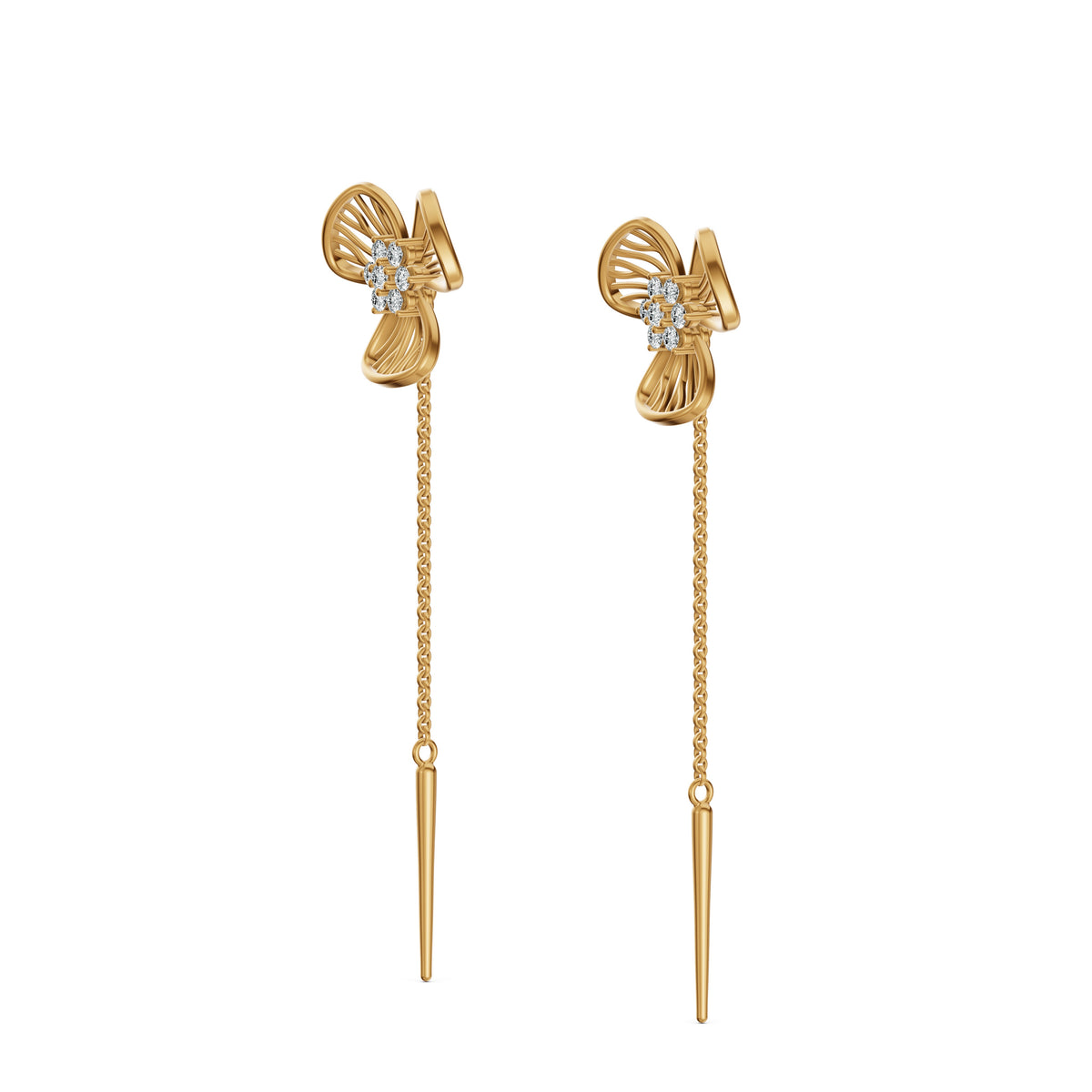 Flora Diamond Sui Dhaga Earrings