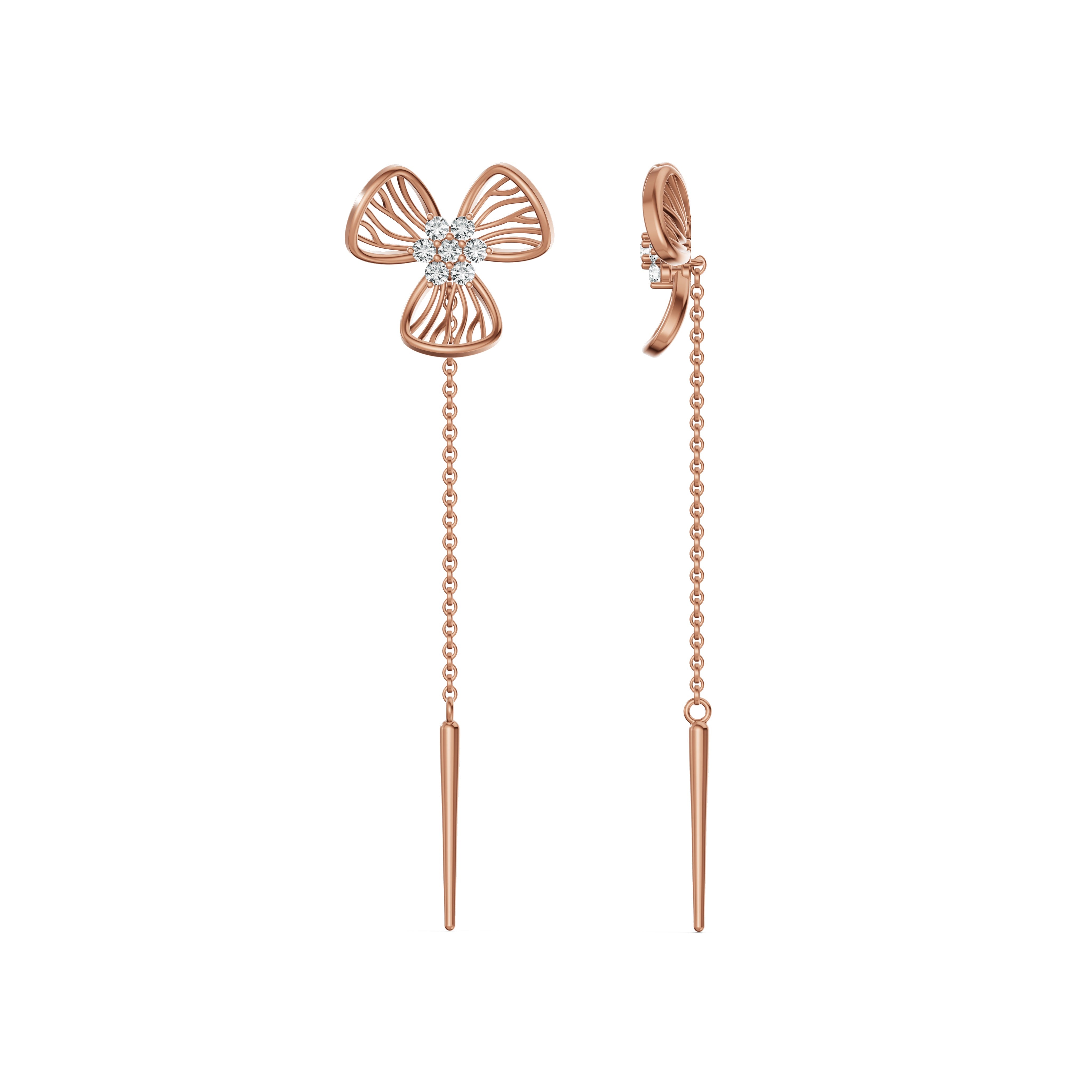 Flora Diamond Sui Dhaga Earrings