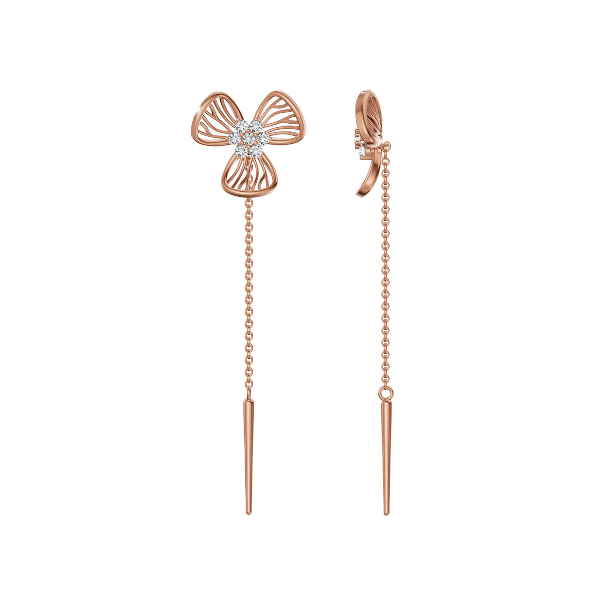 Flora Diamond Sui Dhaga Earrings