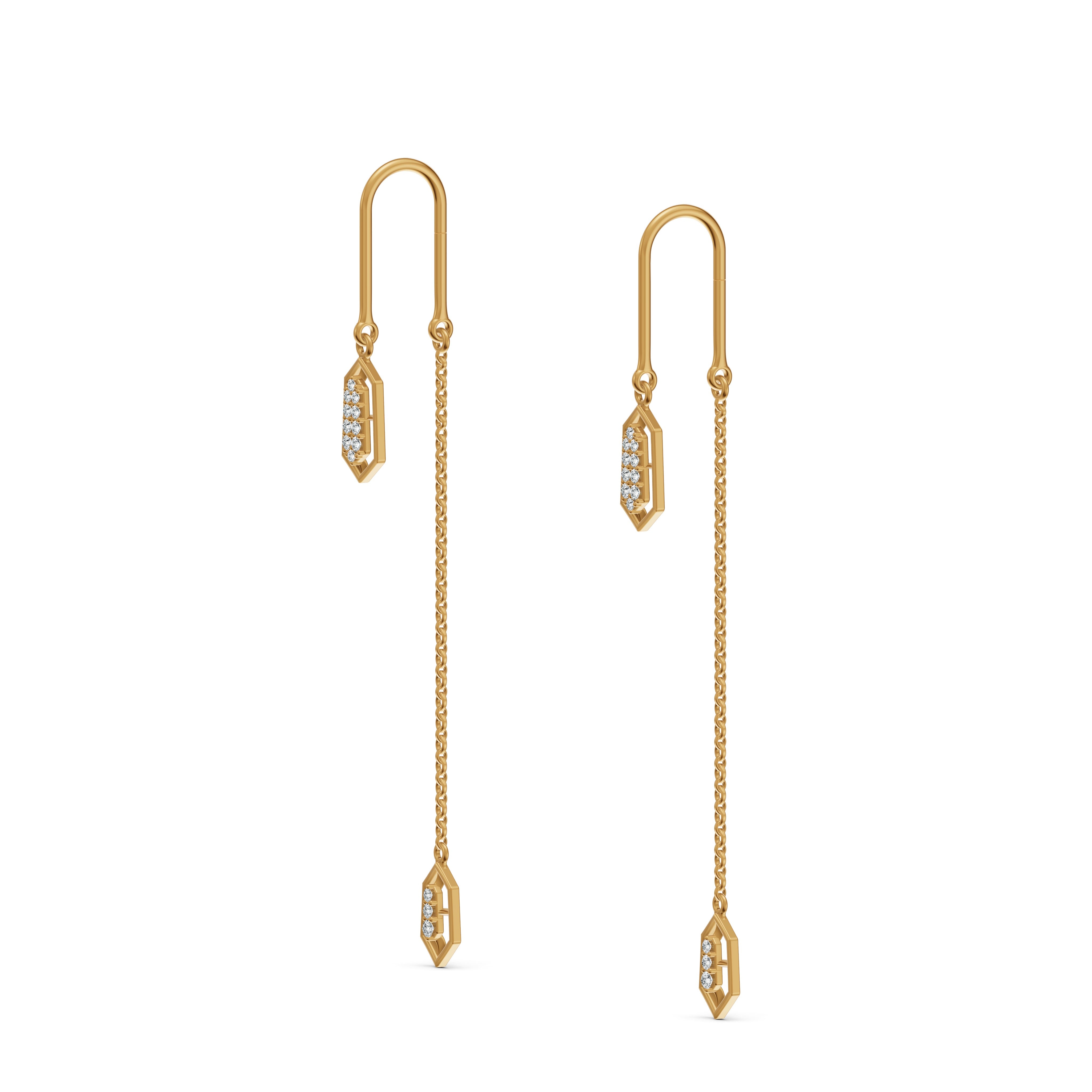 Lyra Diamond Sui Dhaga Earrings