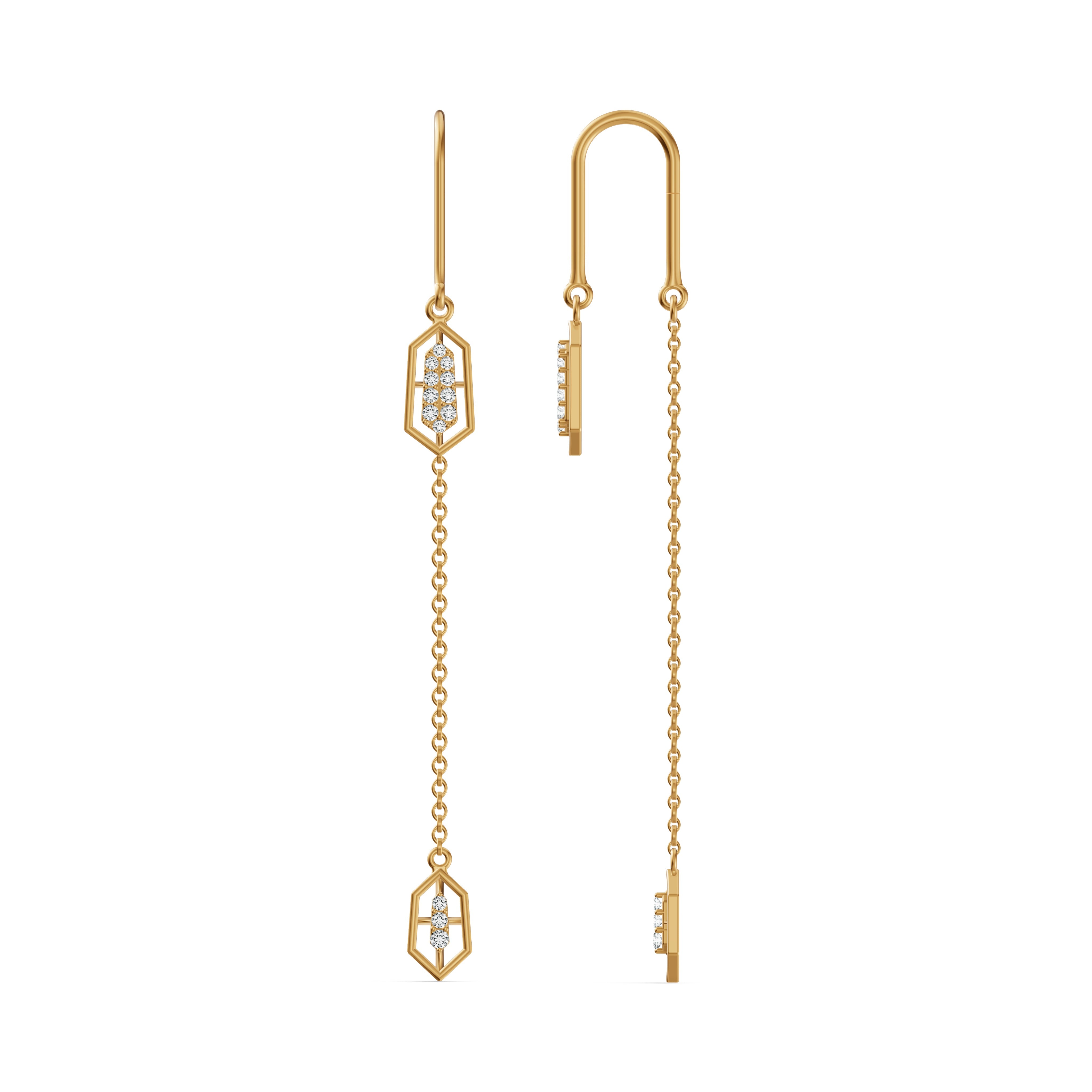 Lyra Diamond Sui Dhaga Earrings