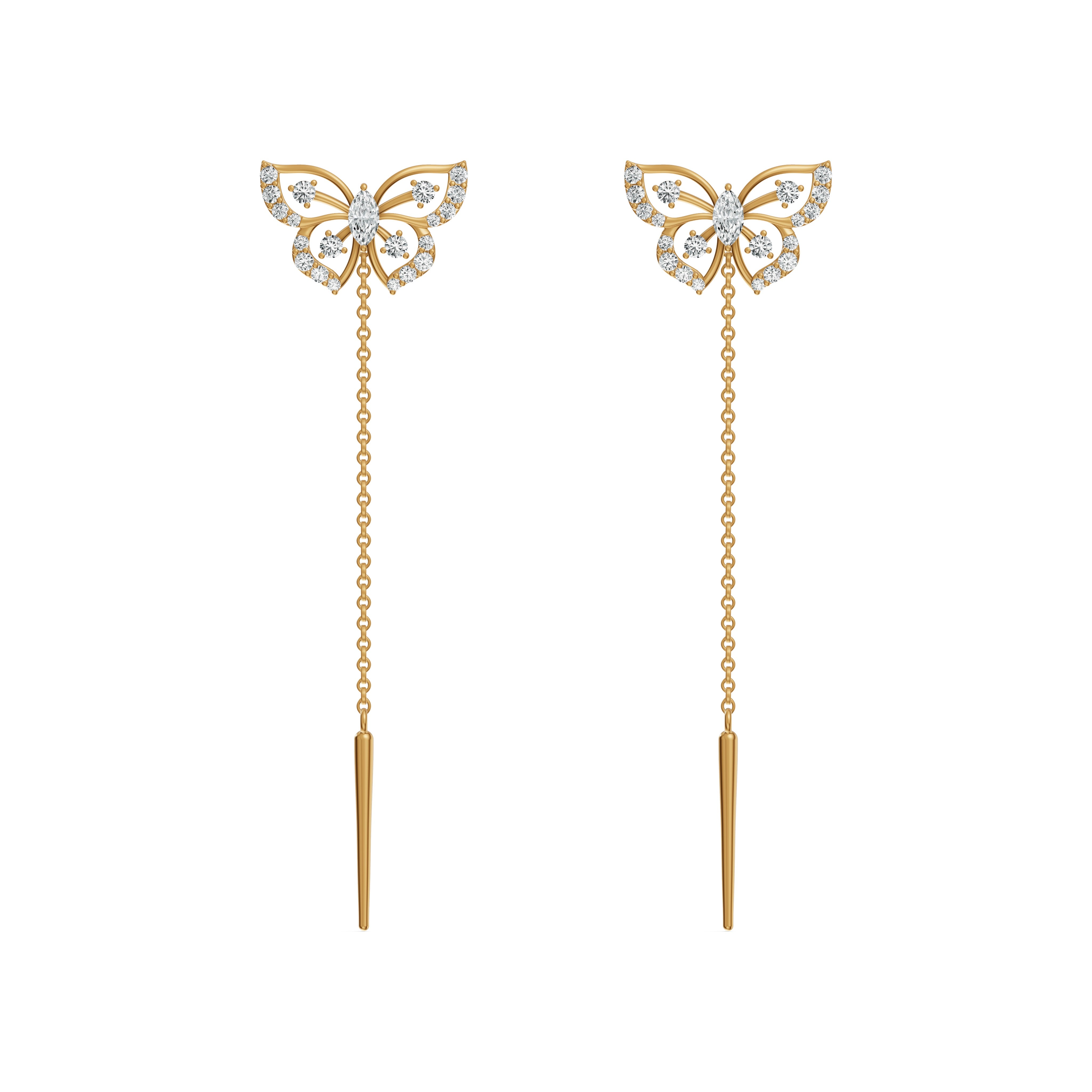 Elara Diamond Sui Dhaga Earrings