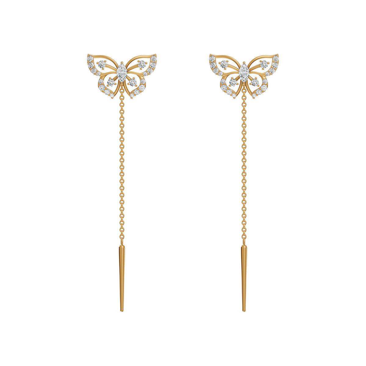 Elara Diamond Sui Dhaga Earrings