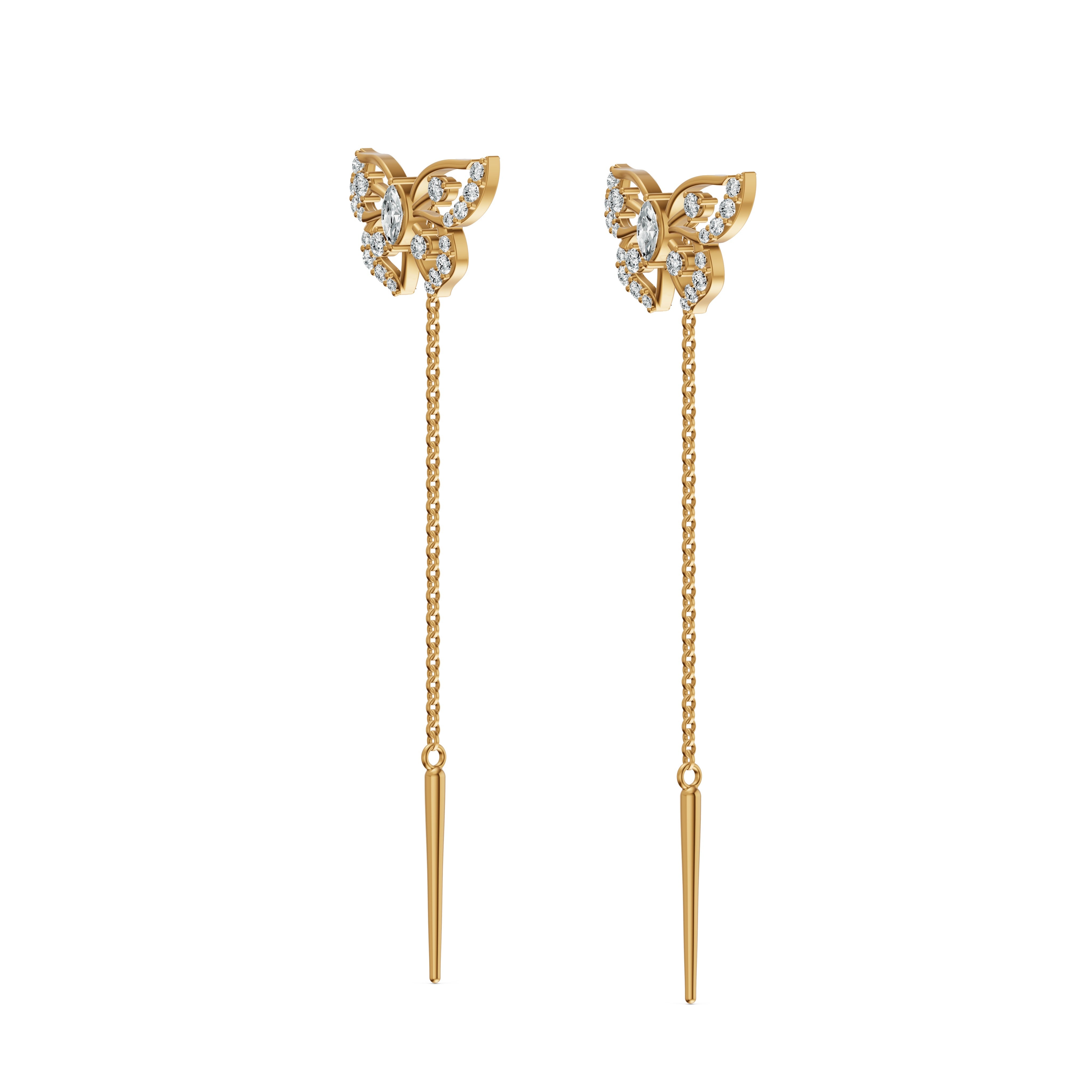 Elara Diamond Sui Dhaga Earrings