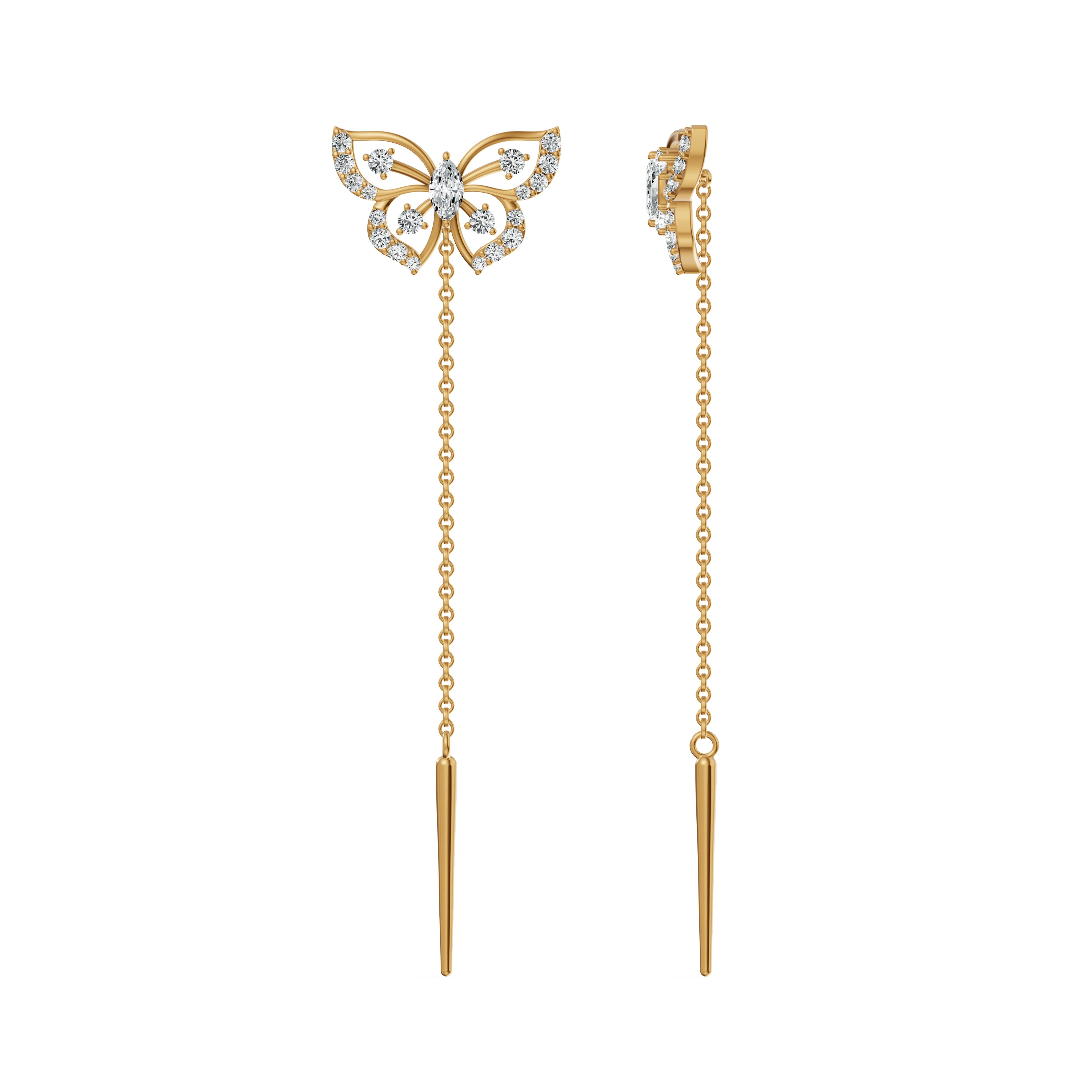 Elara Diamond Sui Dhaga Earrings