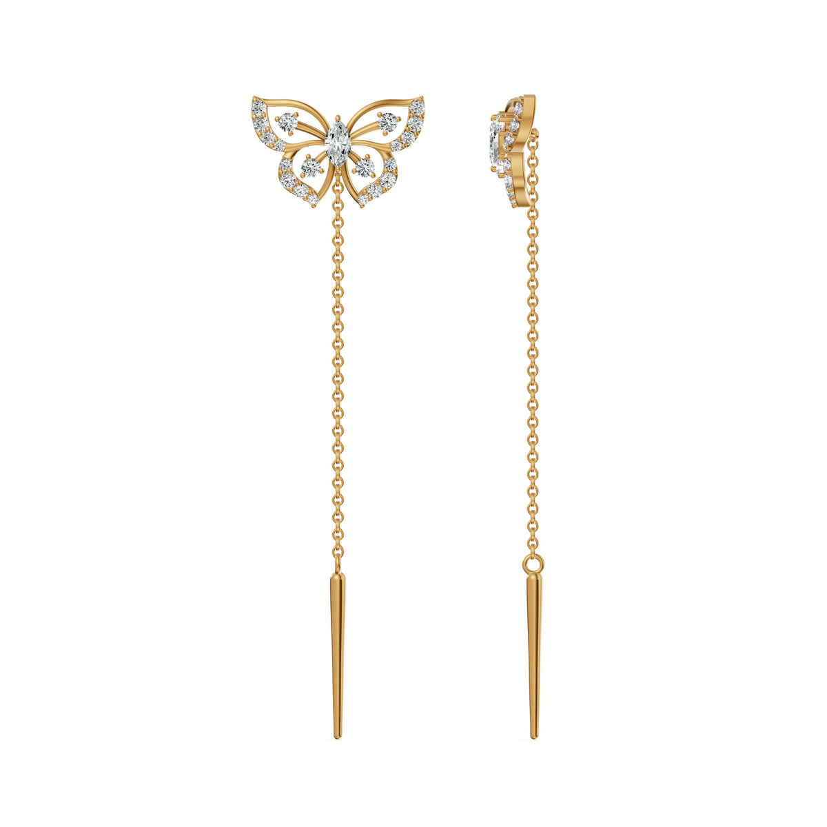 Elara Diamond Sui Dhaga Earrings