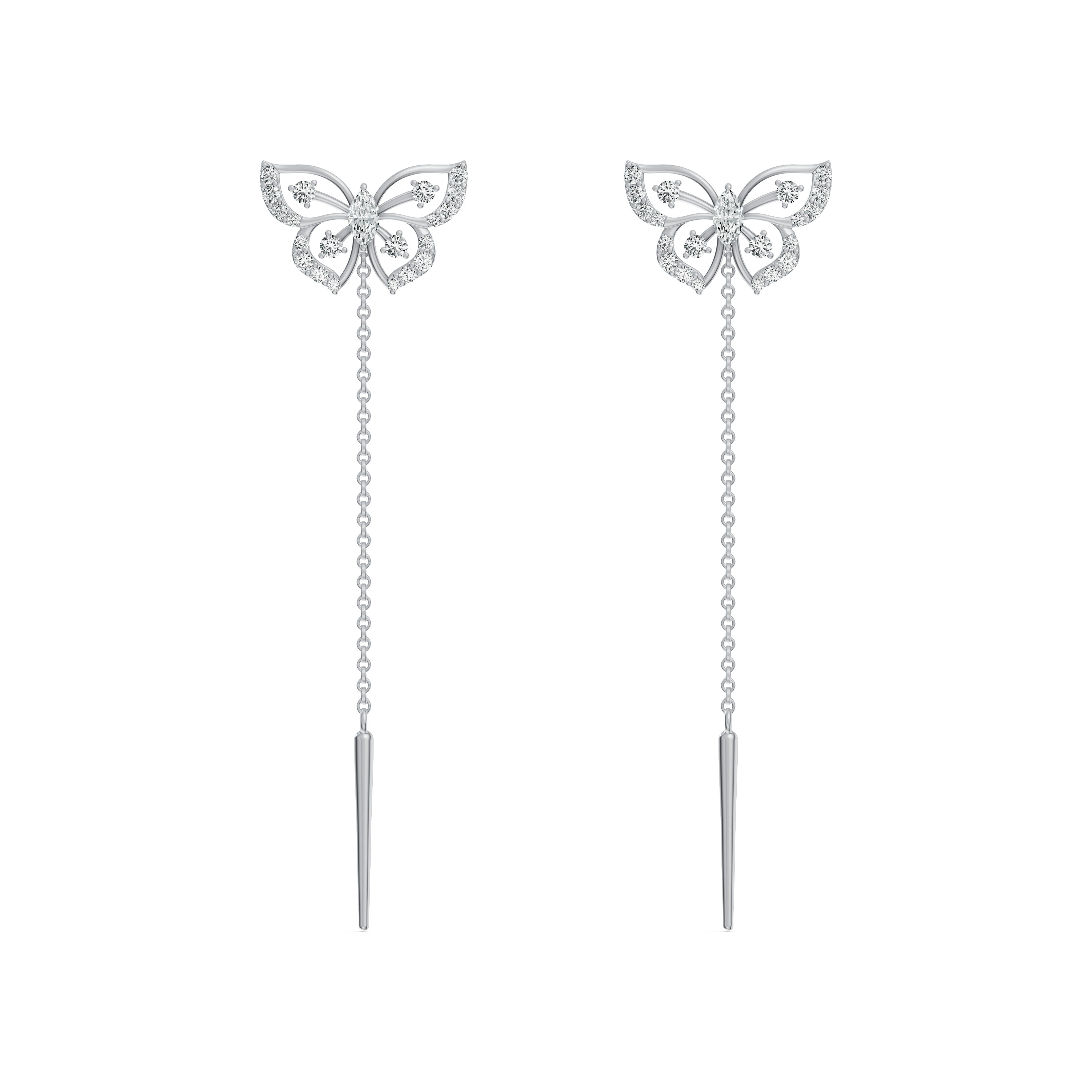 Elara Diamond Sui Dhaga Earrings