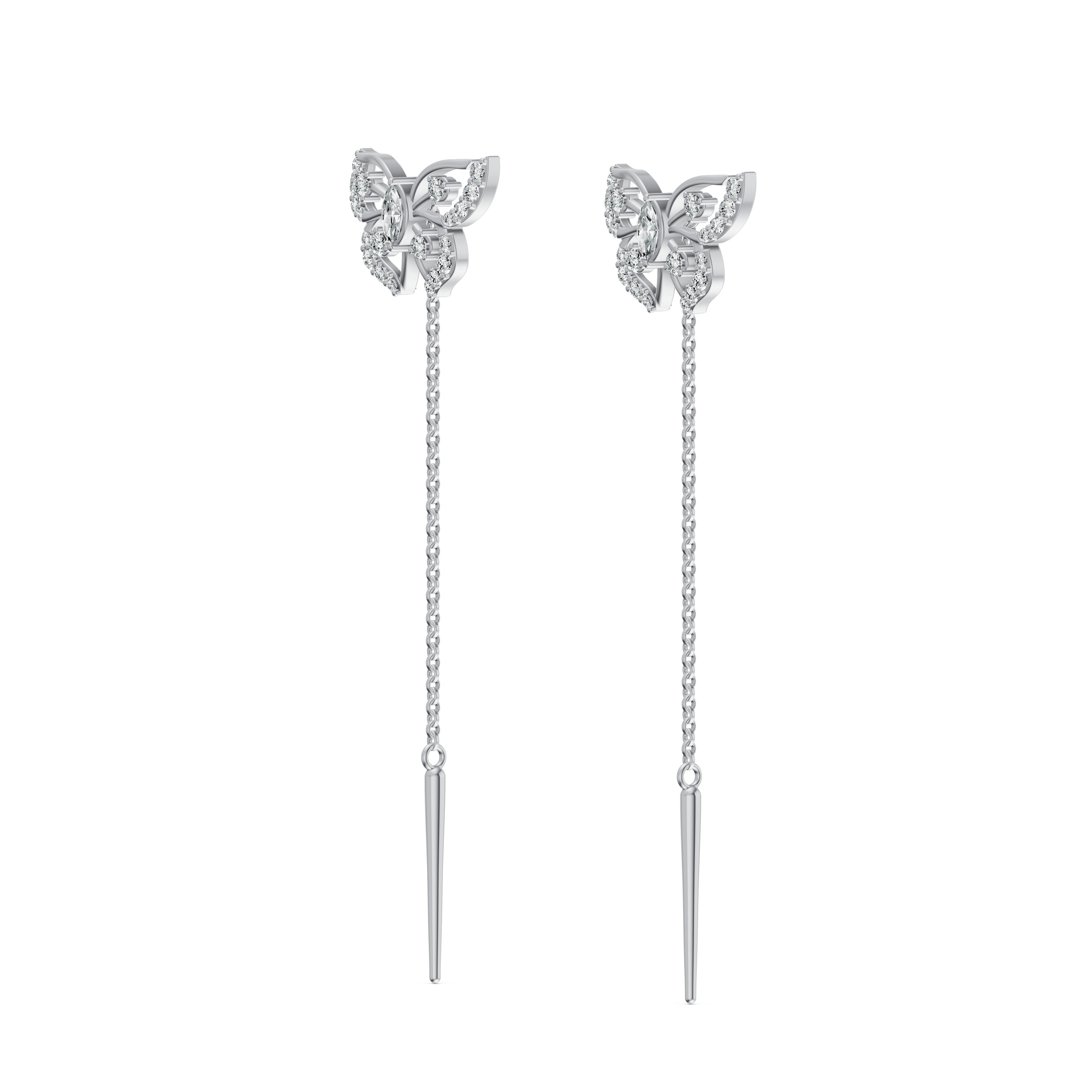 Elara Diamond Sui Dhaga Earrings