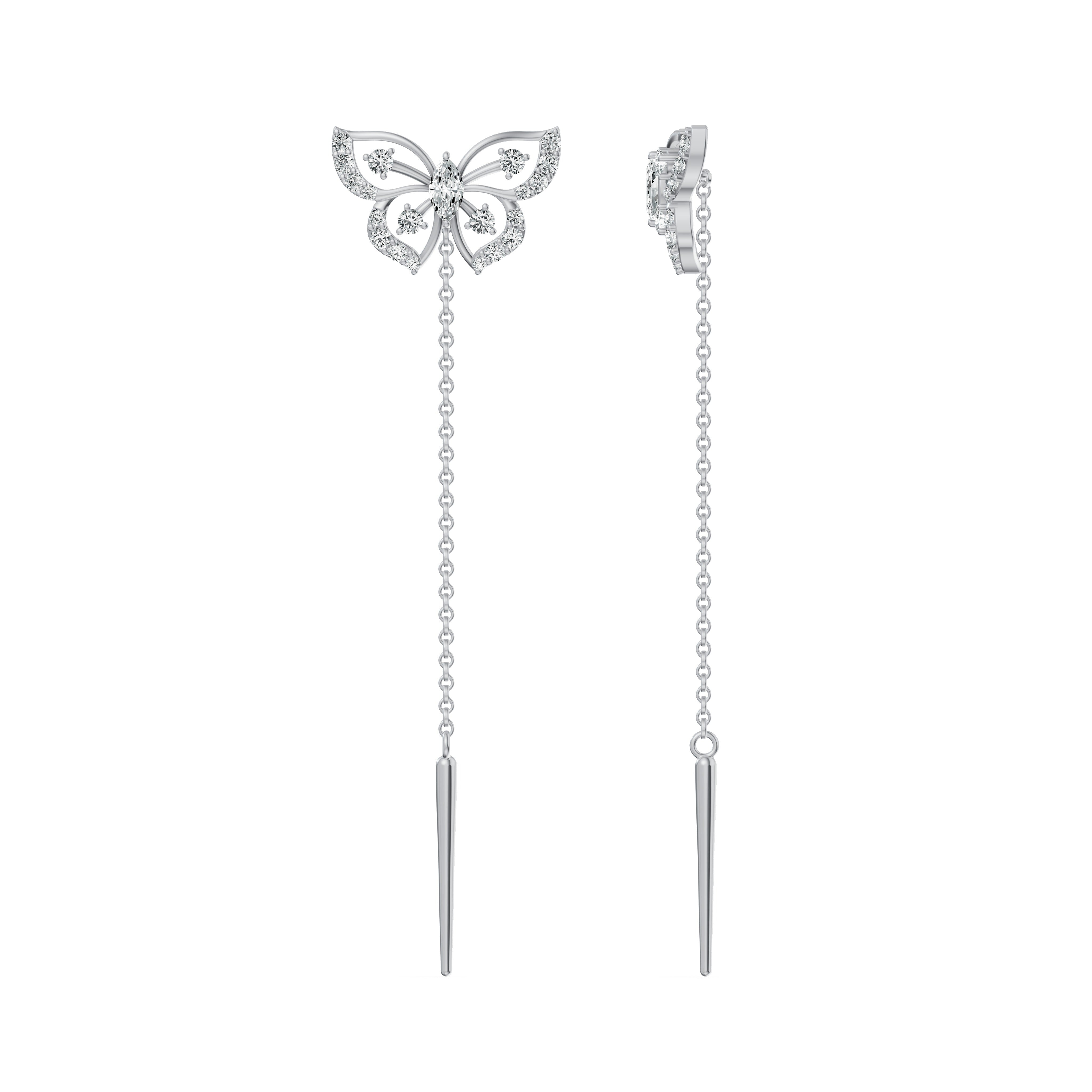 Elara Diamond Sui Dhaga Earrings