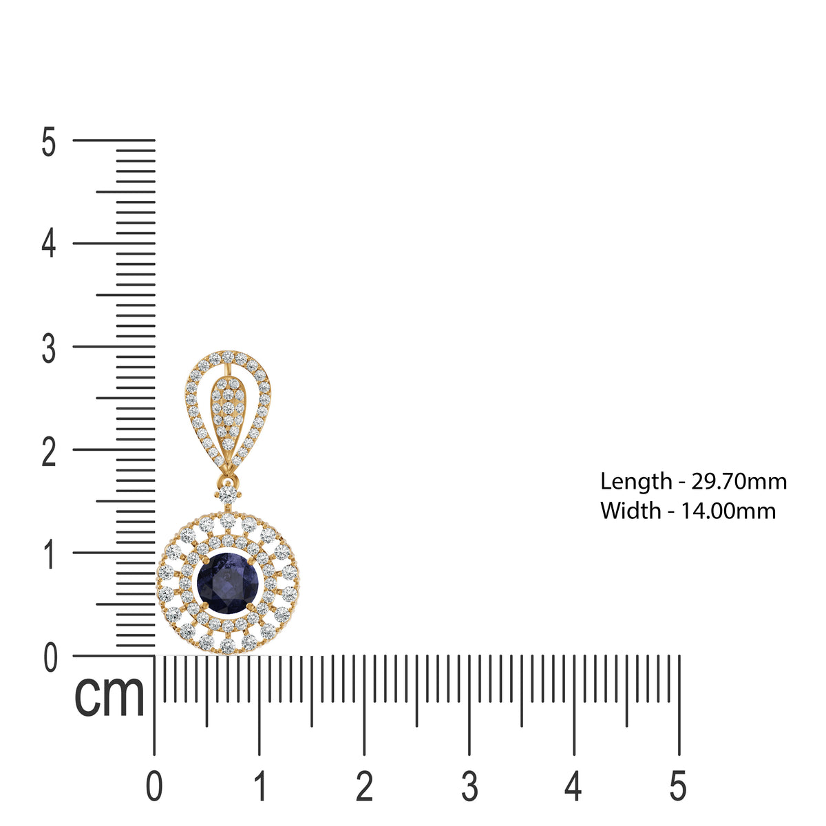 Twilight Blue Diamond Drop Earrings