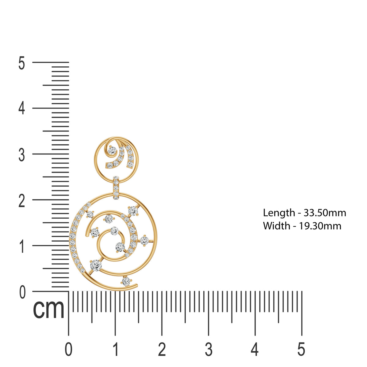Spiral Reverie Diamond Drop Earrings