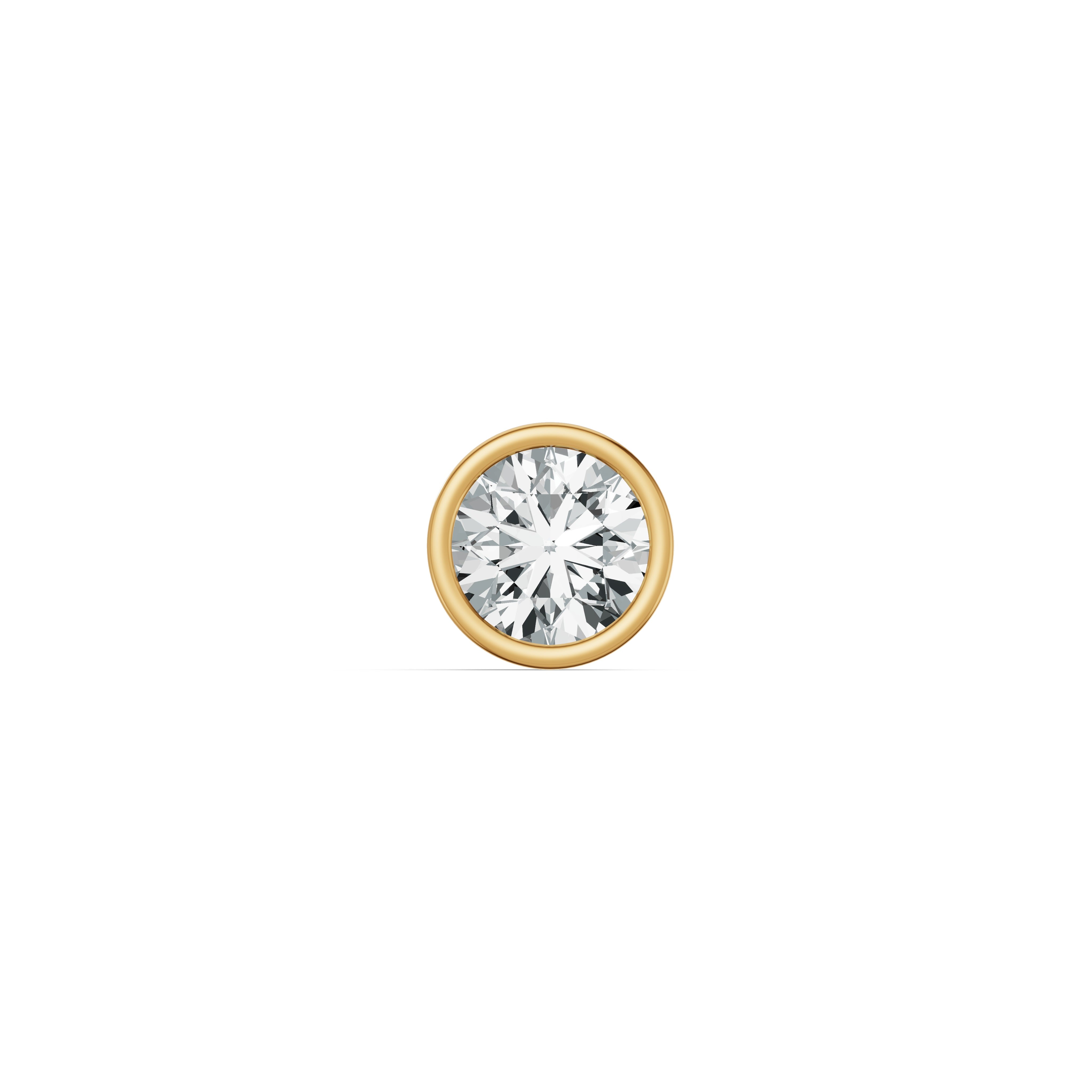 Bold Bezel Solitaire Diamond Stud