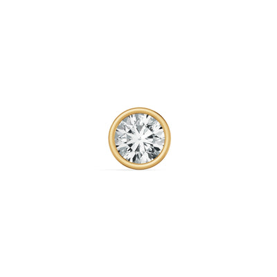 Bold Bezel Solitaire Diamond Stud