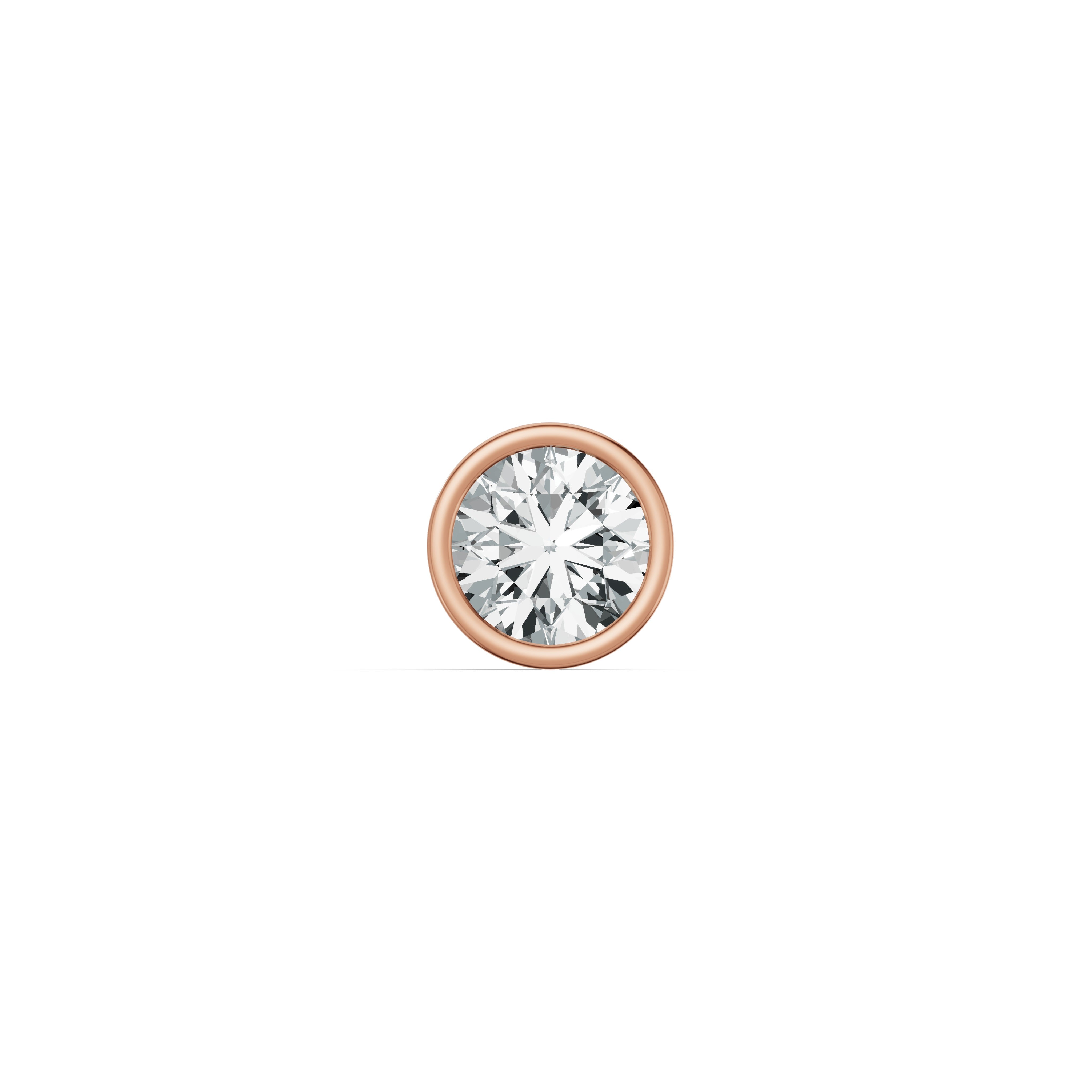 Bold Bezel Solitaire Diamond Stud