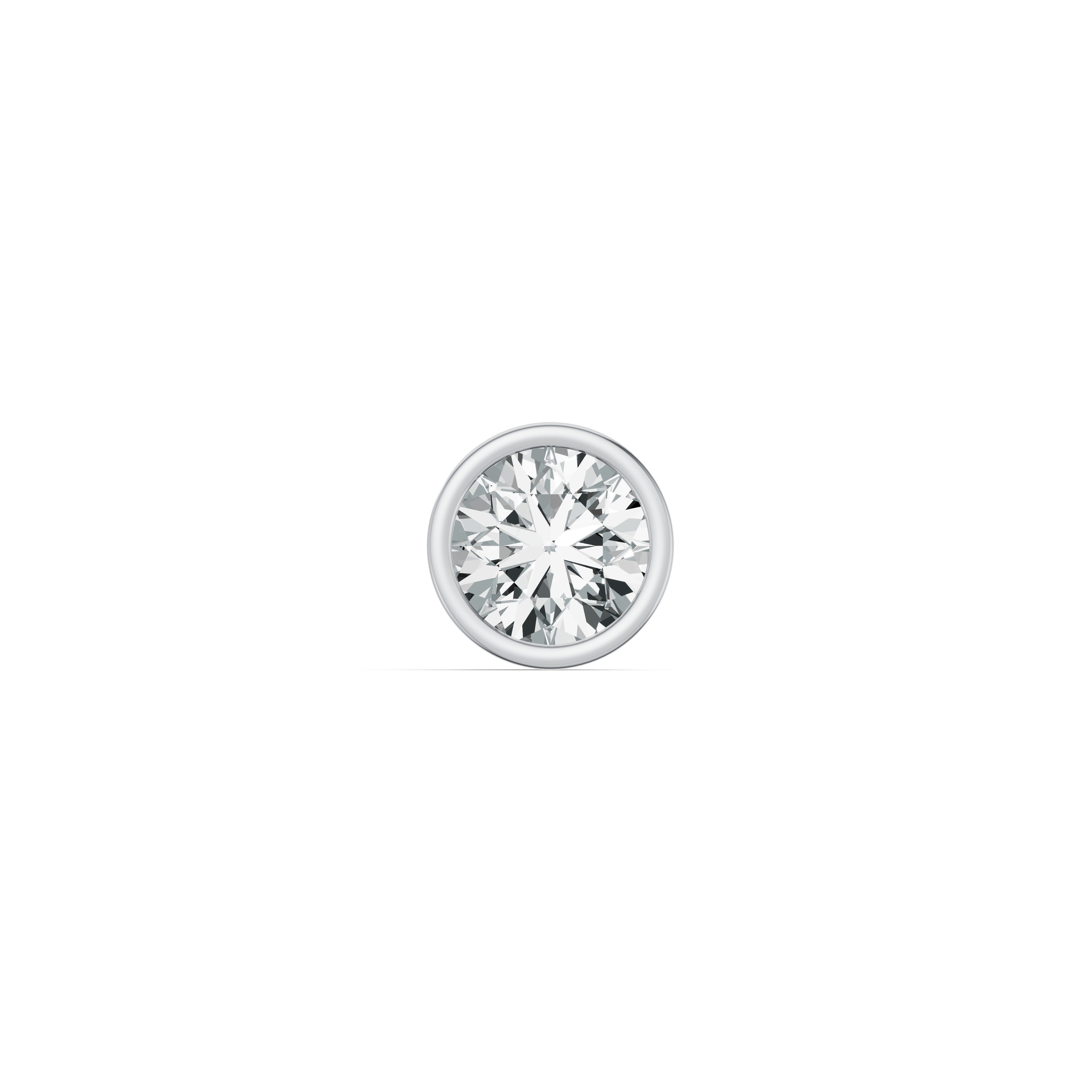 Bold Bezel Solitaire Diamond Stud