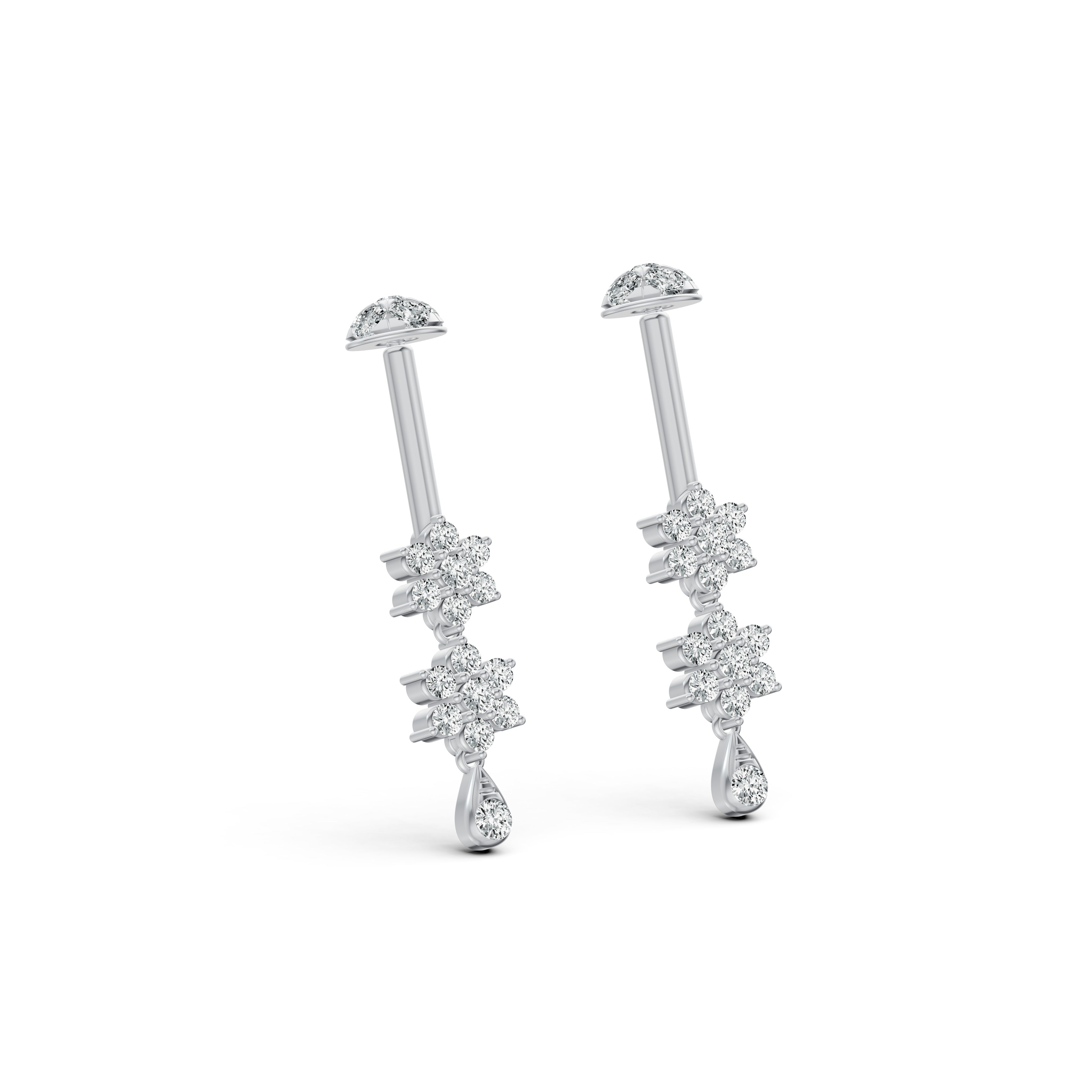 Twin Bloom Diamond Koppu Earrings
