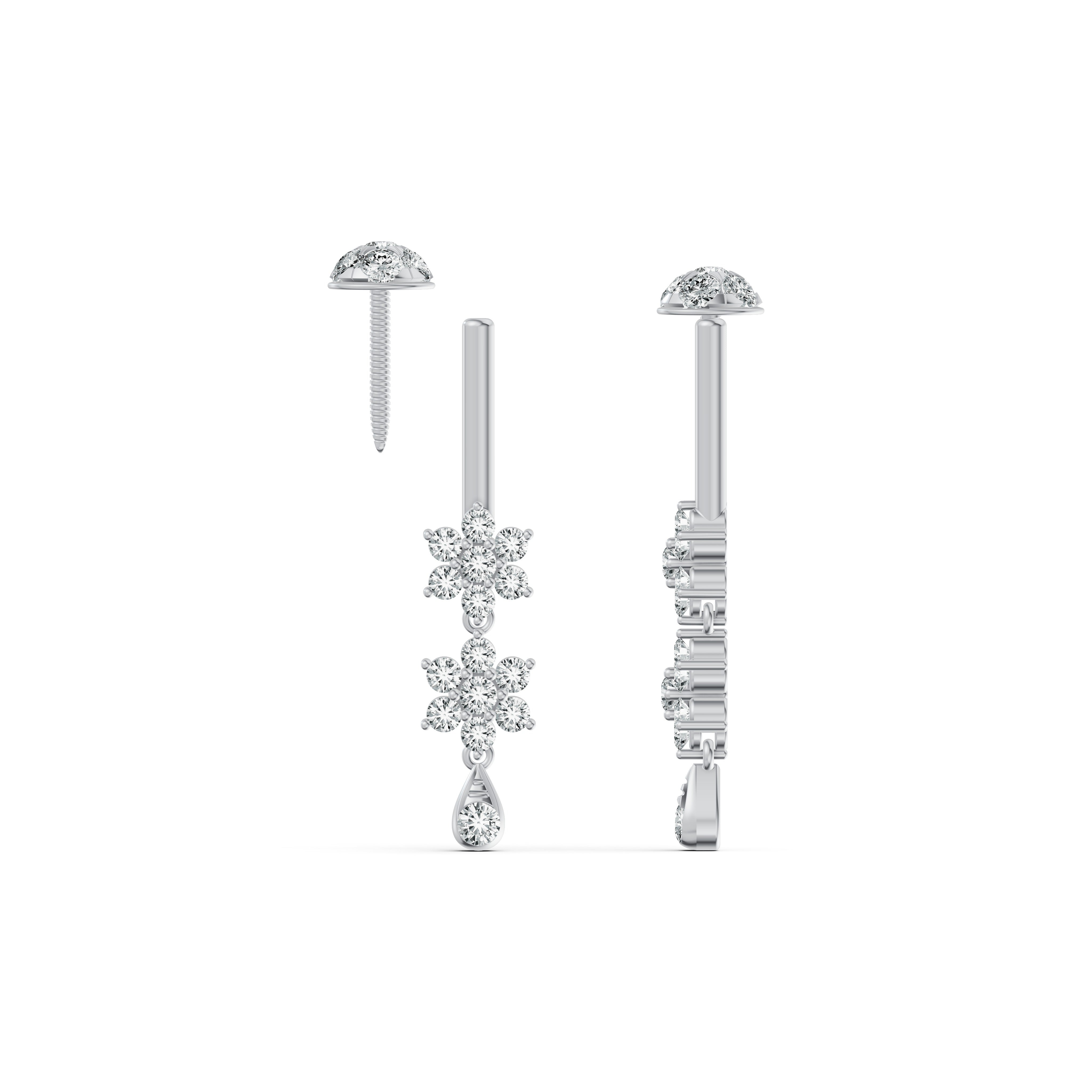 Twin Bloom Diamond Koppu Earrings