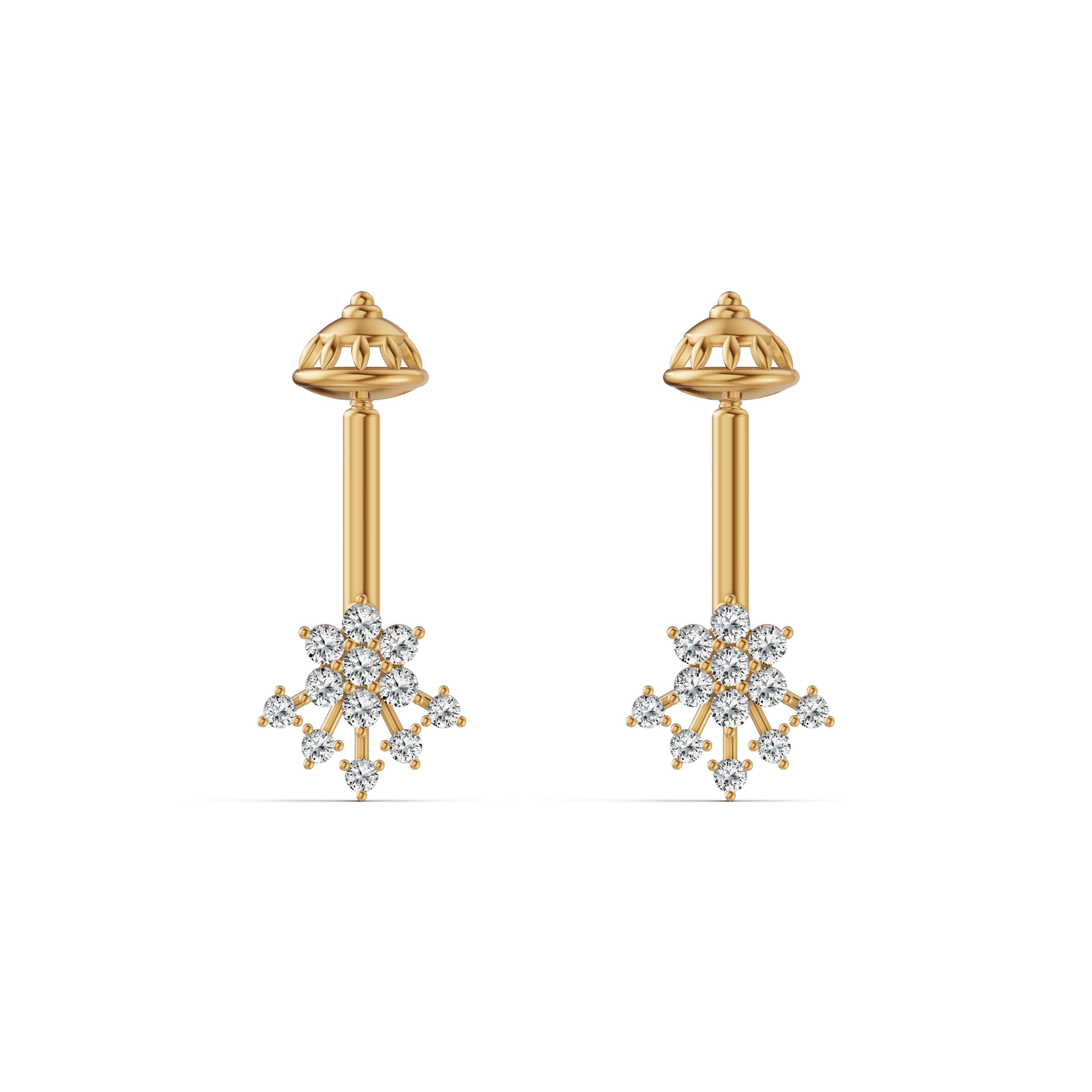 Petal Cascade Diamond Koppu Earrings