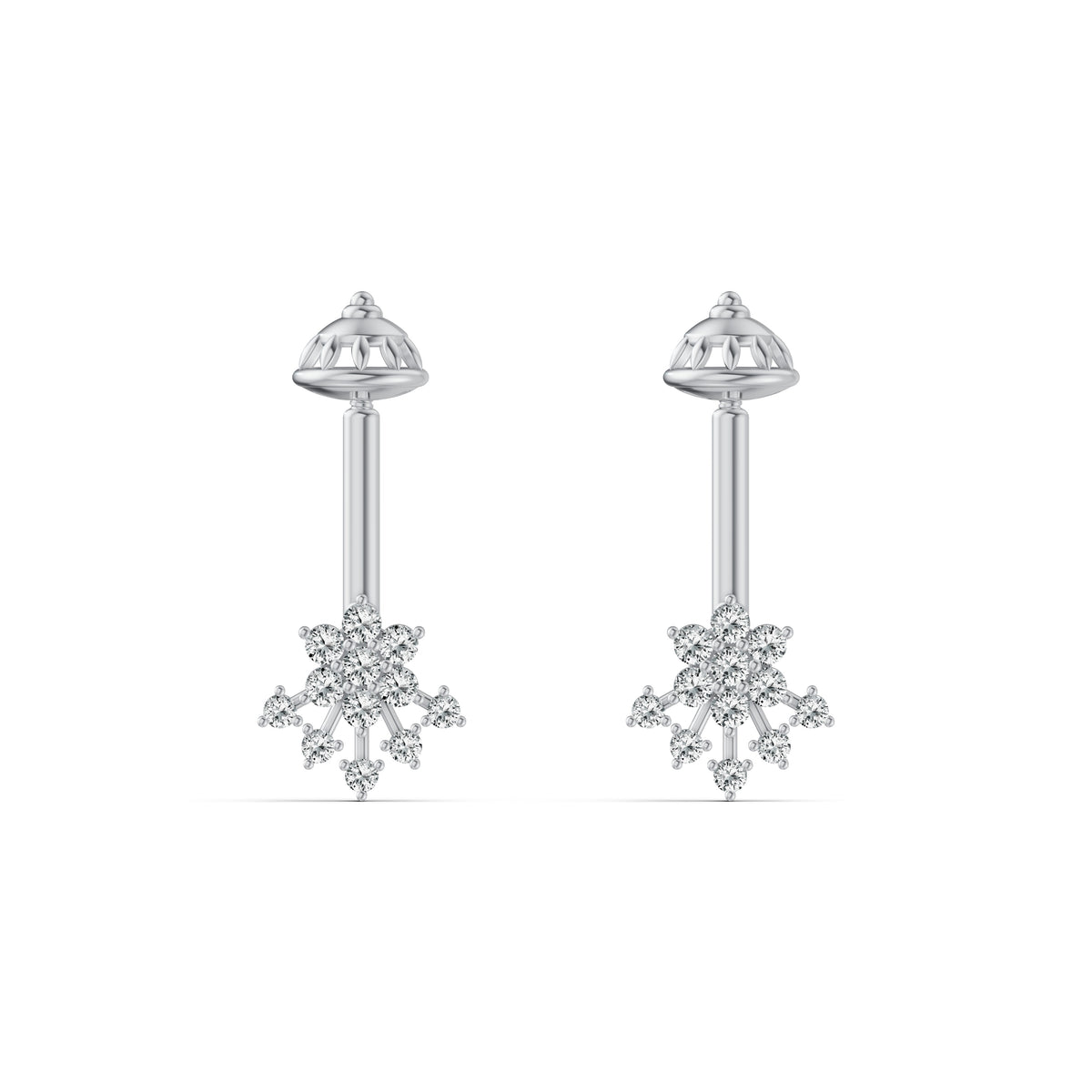 Petal Cascade Diamond Koppu Earrings
