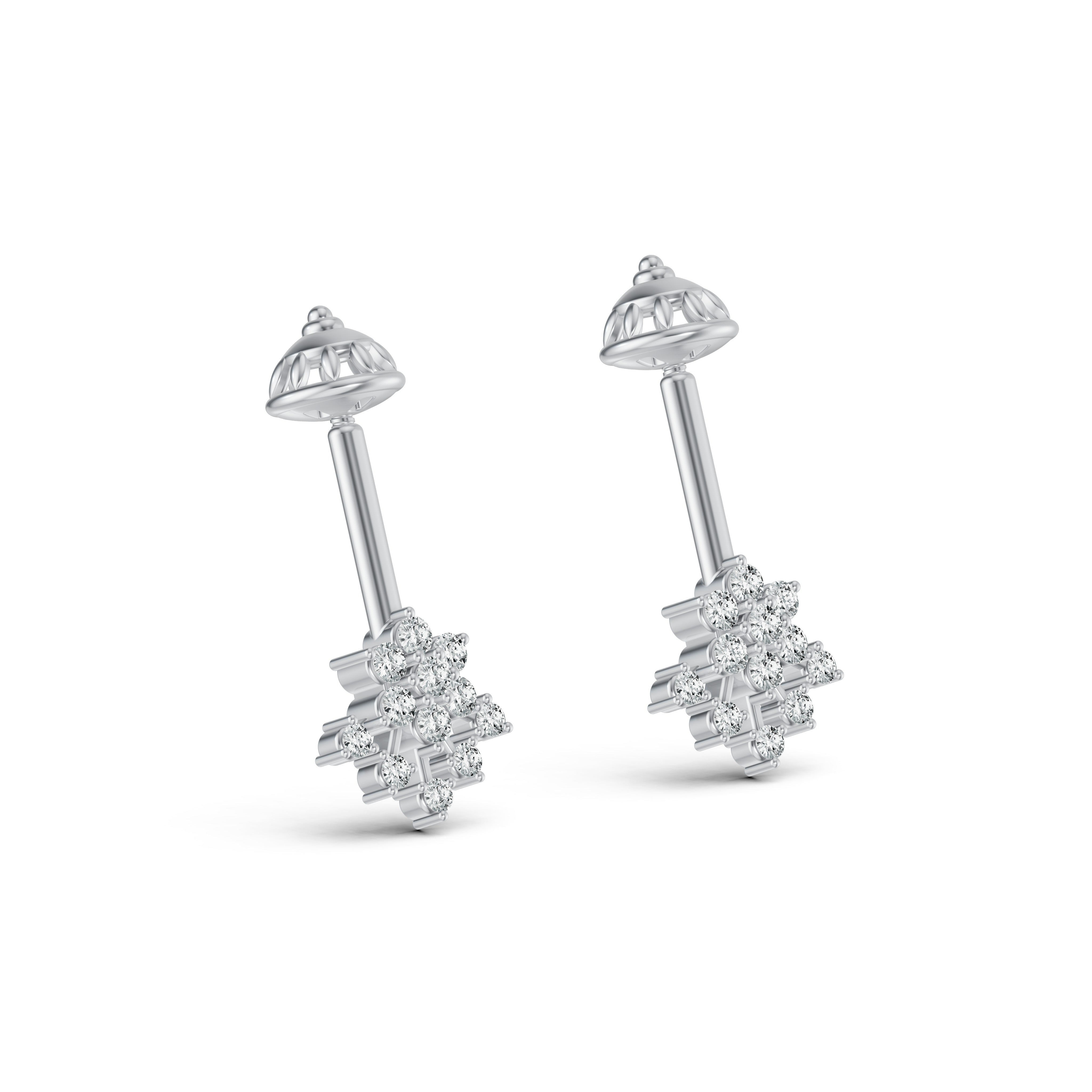 Petal Cascade Diamond Koppu Earrings