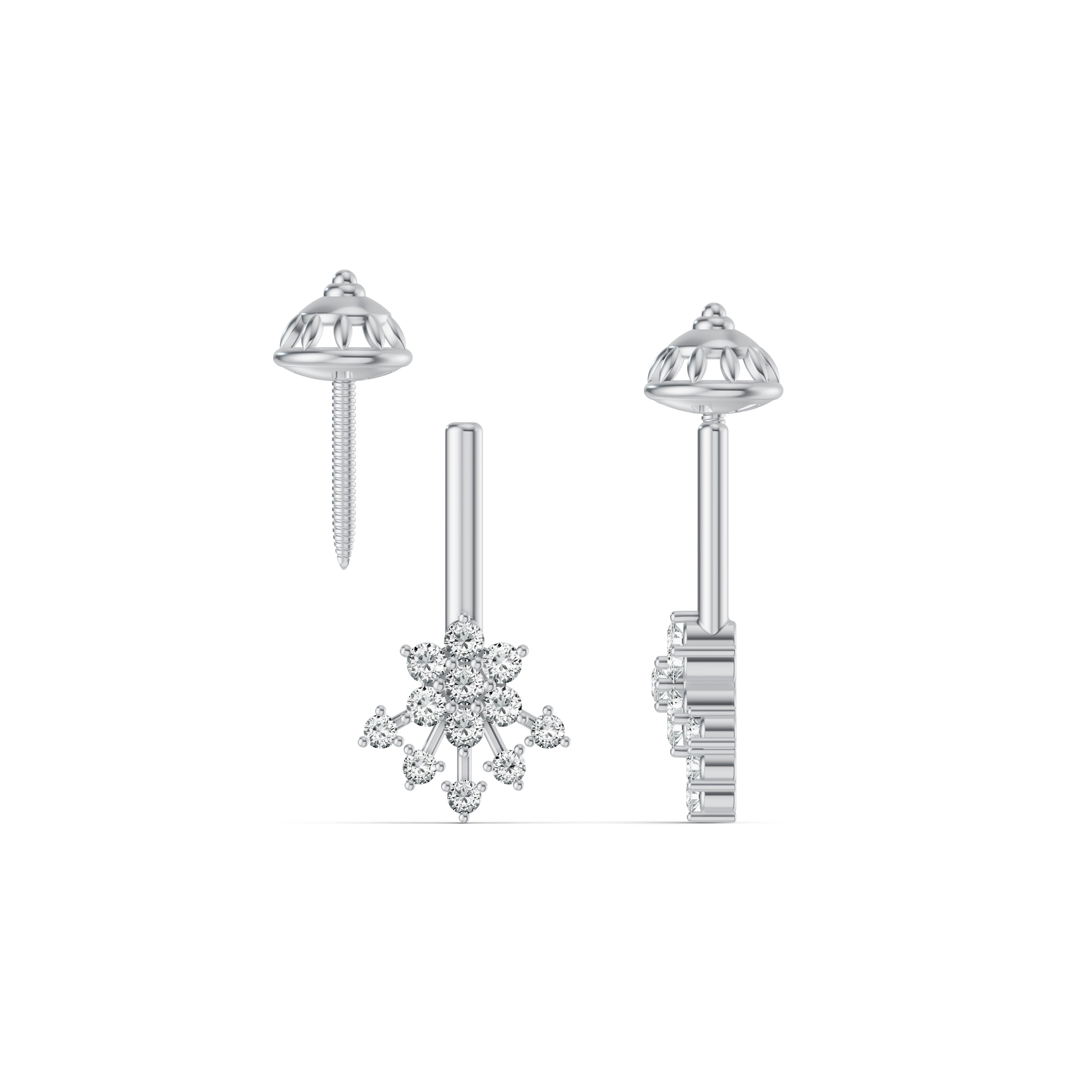 Petal Cascade Diamond Koppu Earrings