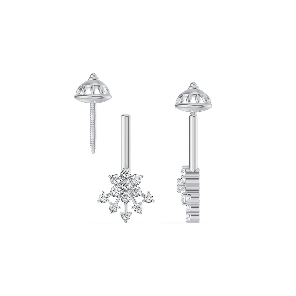 Petal Cascade Diamond Koppu Earrings