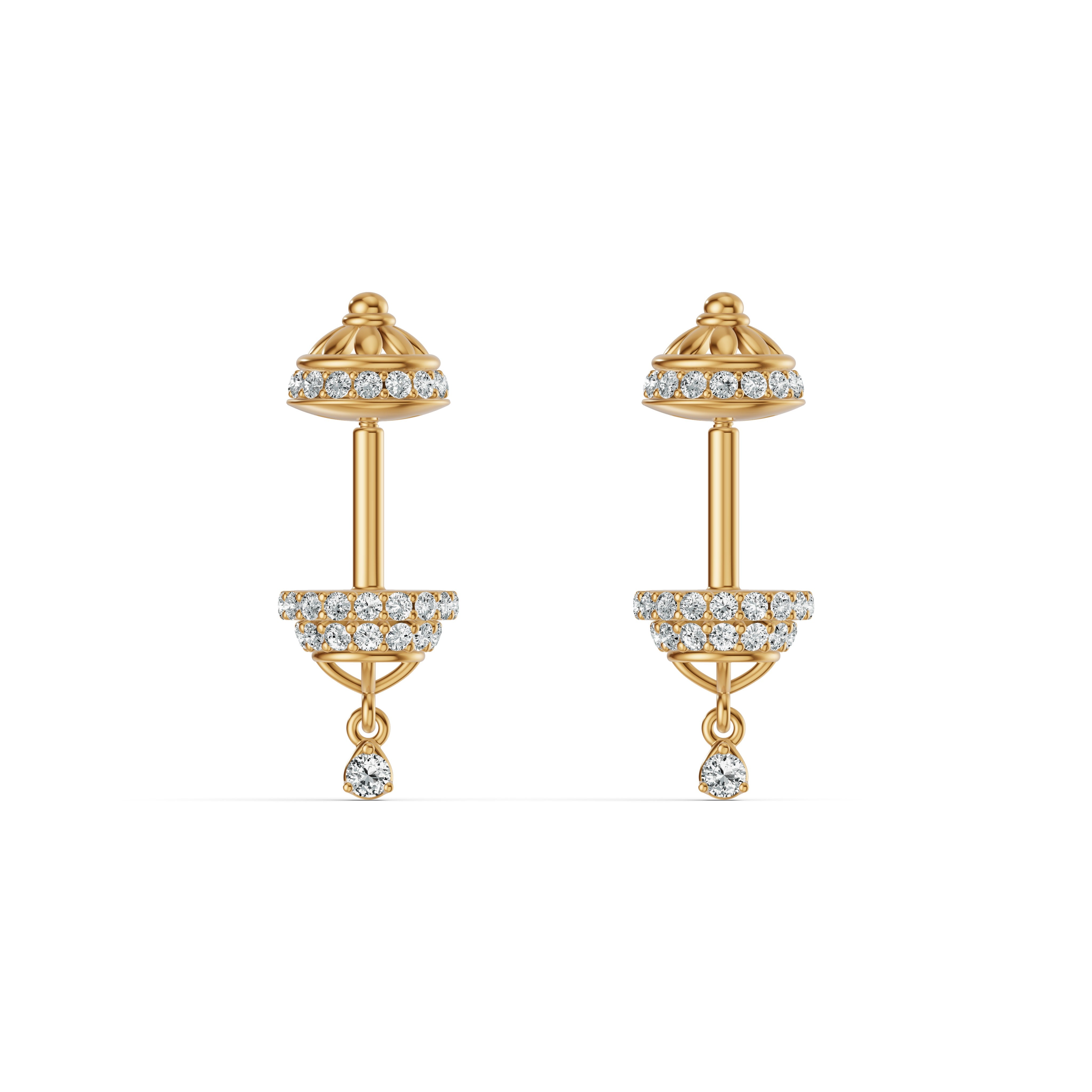 Regal Dome Diamond Koppu Earrings