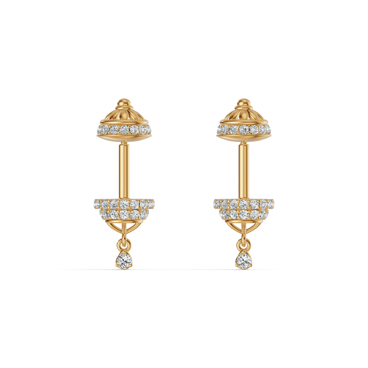 Regal Dome Diamond Koppu Earrings