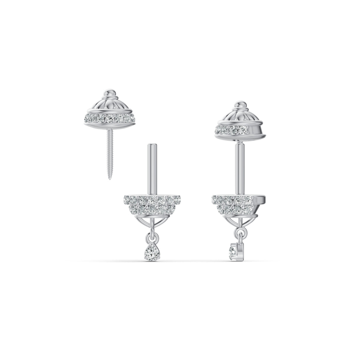 Regal Dome Diamond Koppu Earrings