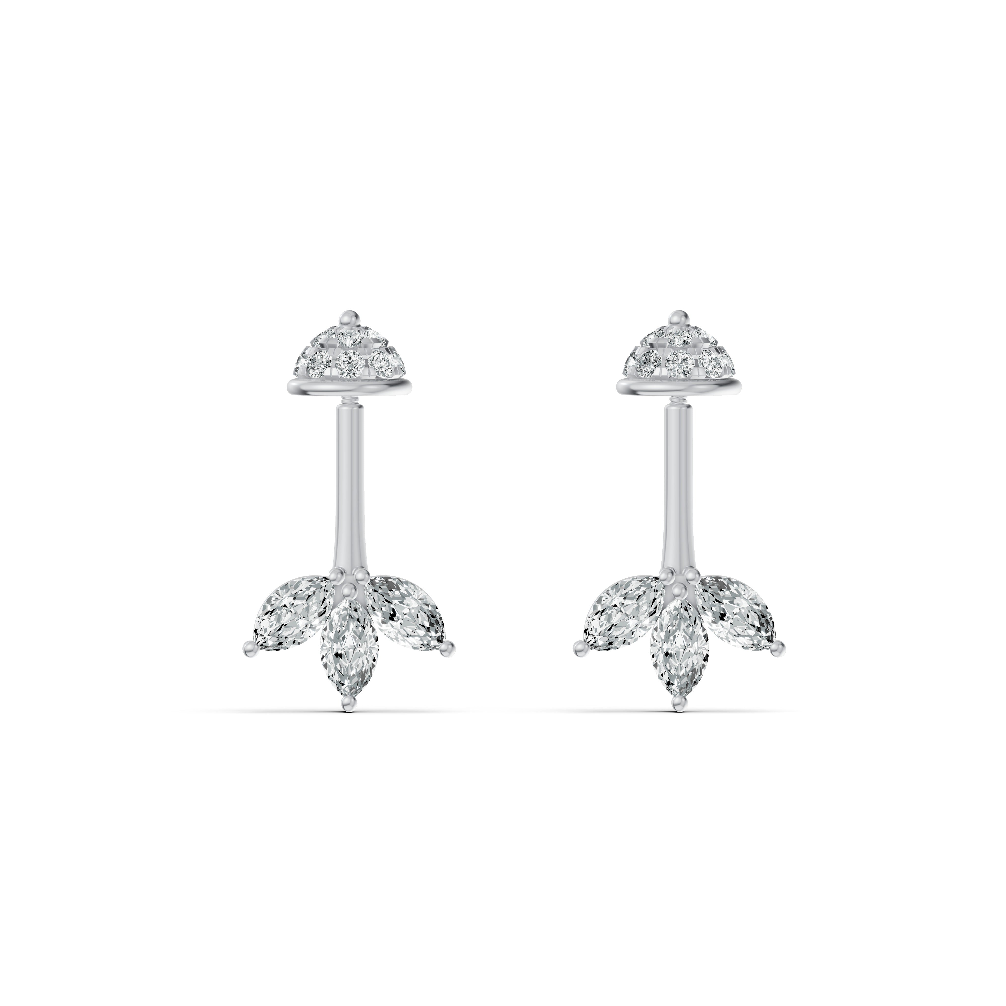 Marquise Petal Diamond Koppu Earrings