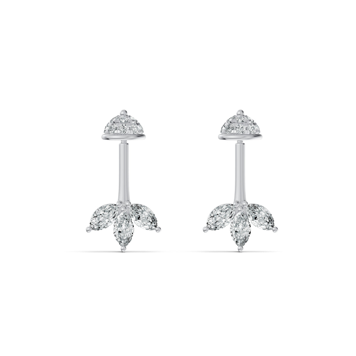 Marquise Petal Diamond Koppu Earrings