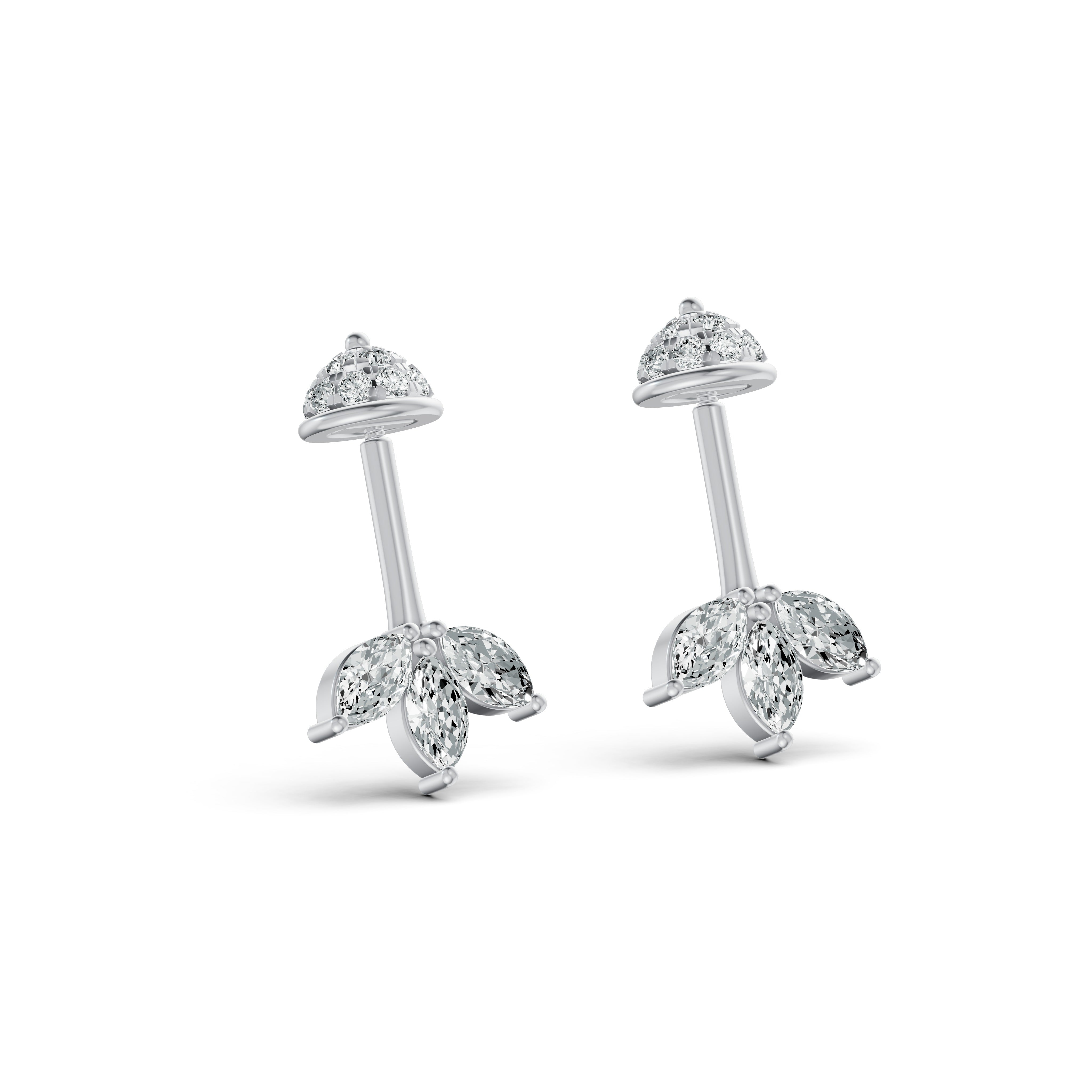 Marquise Petal Diamond Koppu Earrings