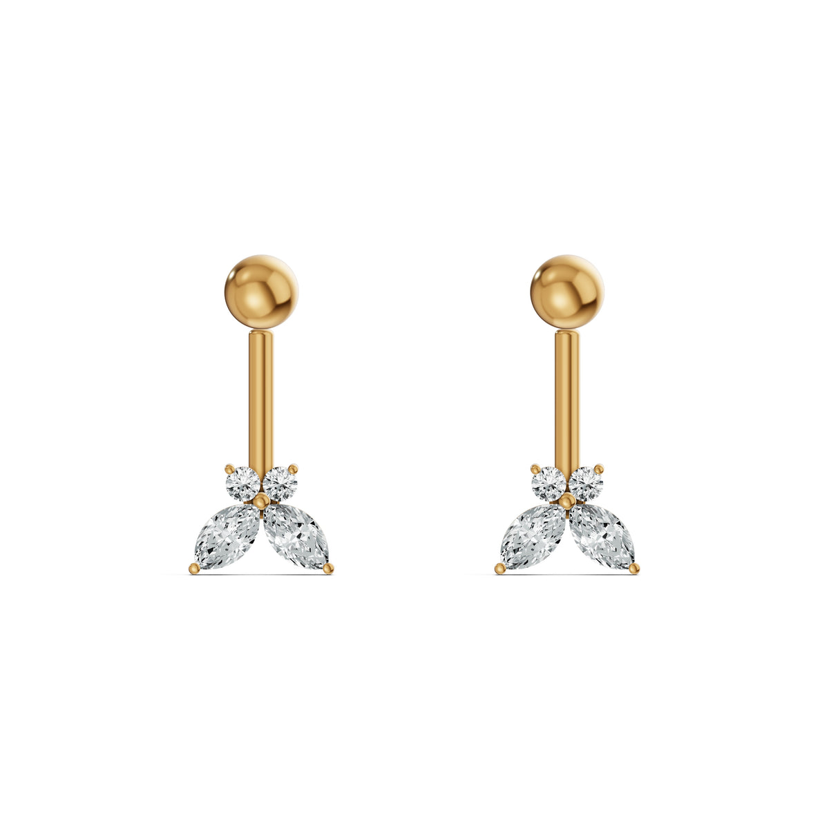 Delicate Butterfly Diamond Koppu Earrings