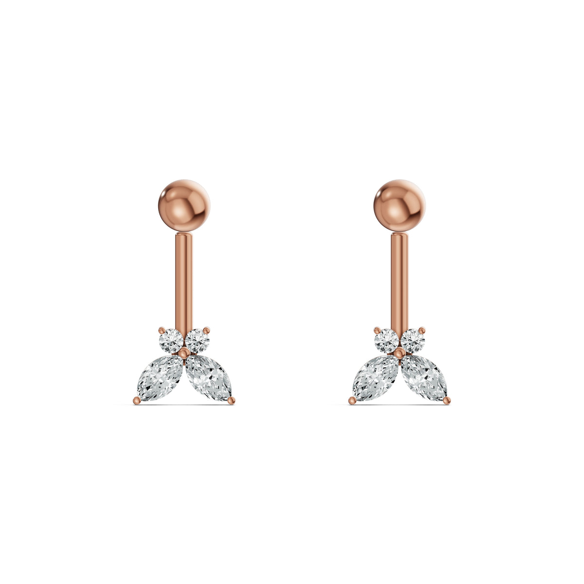 Delicate Butterfly Diamond Koppu Earrings