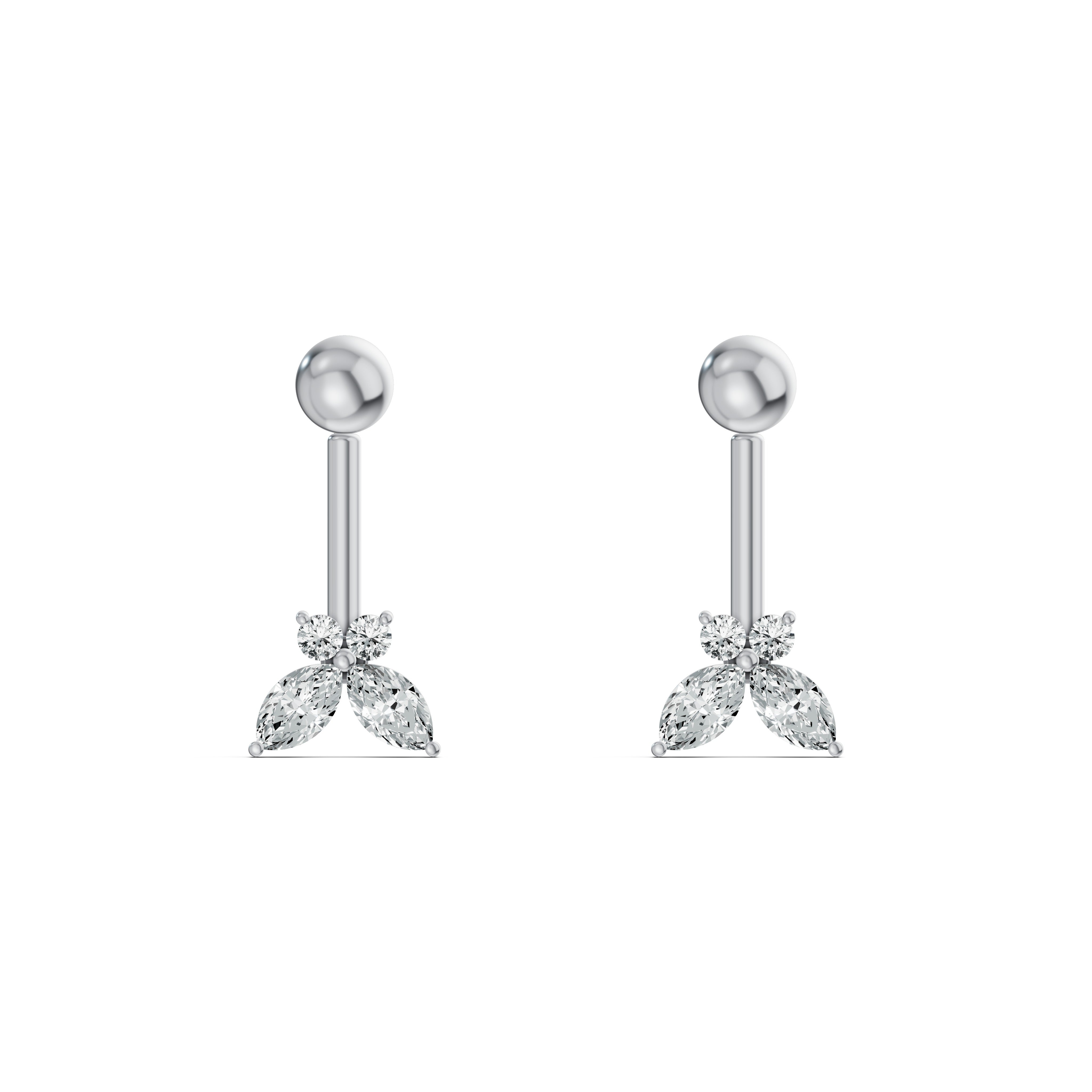 Delicate Butterfly Diamond Koppu Earrings