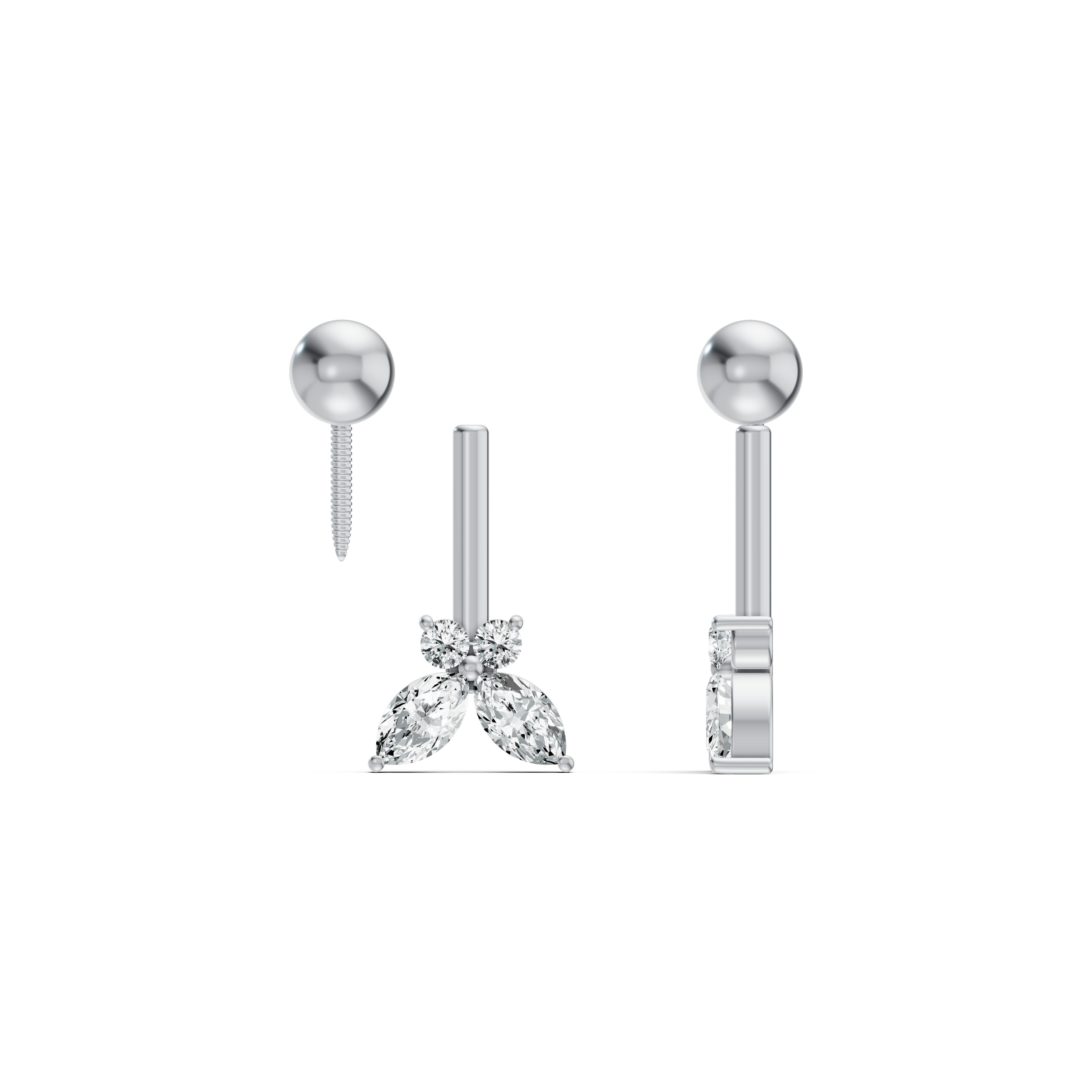 Delicate Butterfly Diamond Koppu Earrings