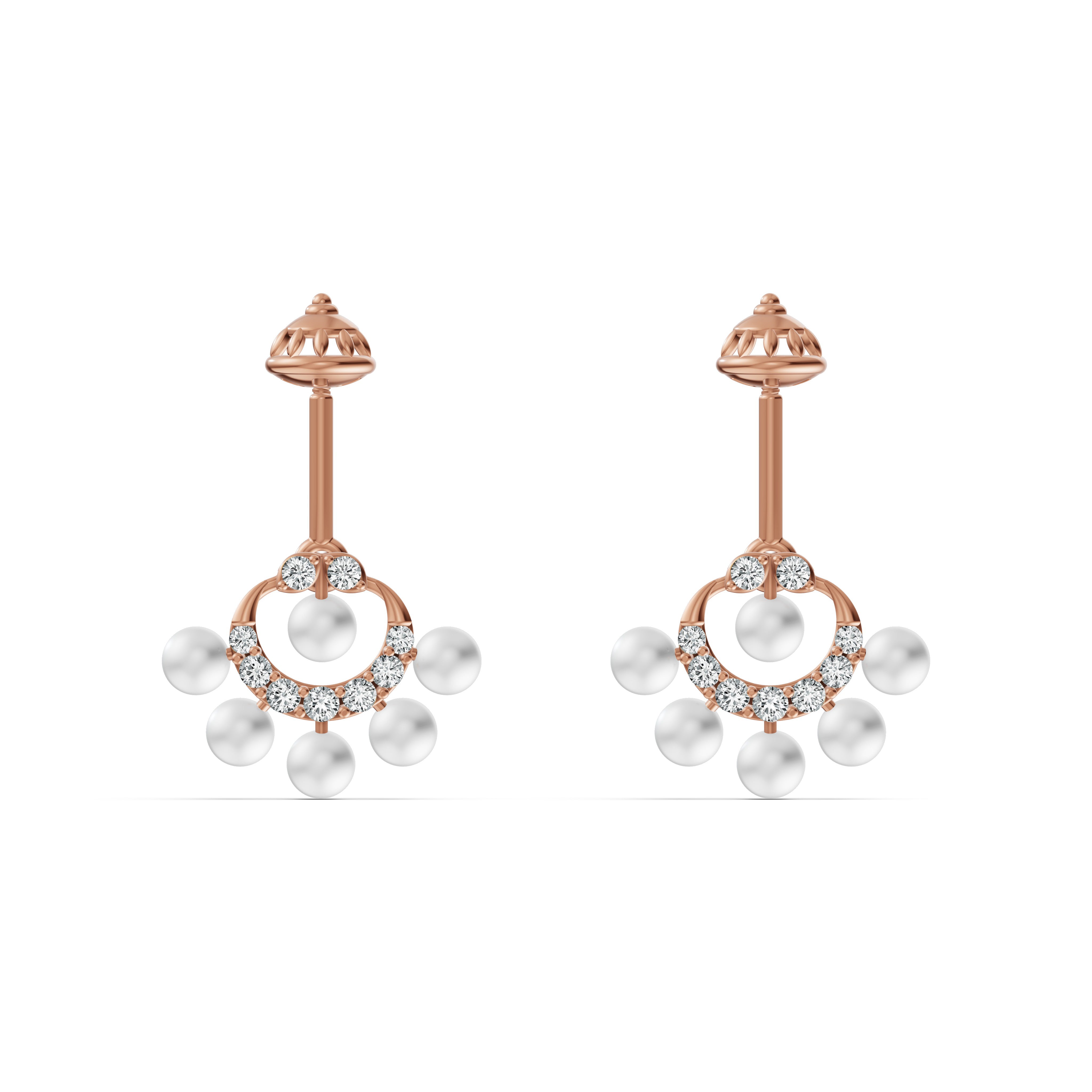 Heritage Pearl Diamond Koppu Earrings
