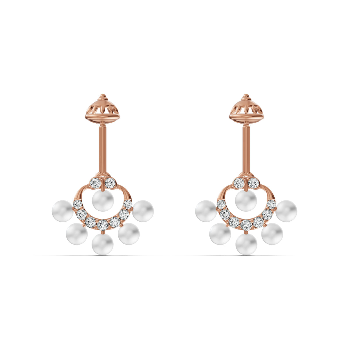 Heritage Pearl Diamond Koppu Earrings