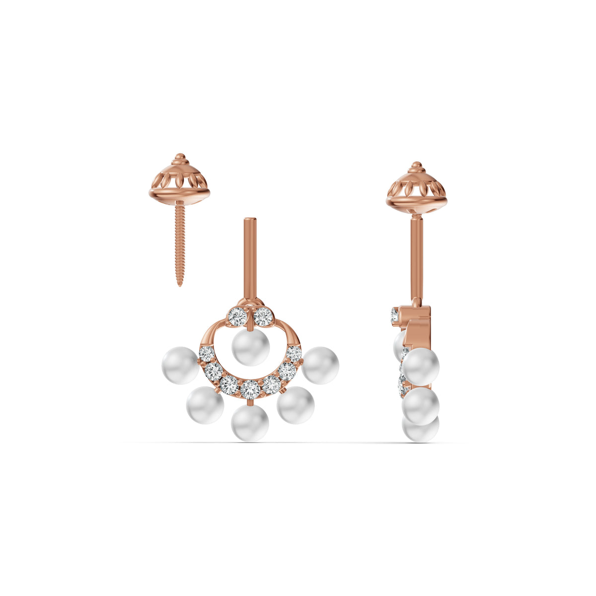 Heritage Pearl Diamond Koppu Earrings