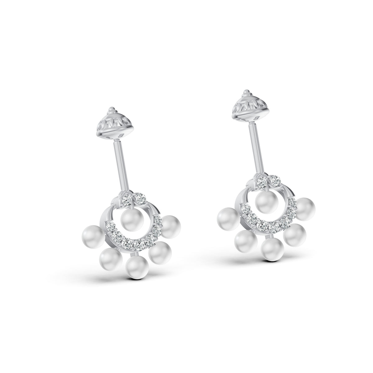 Heritage Pearl Diamond Koppu Earrings