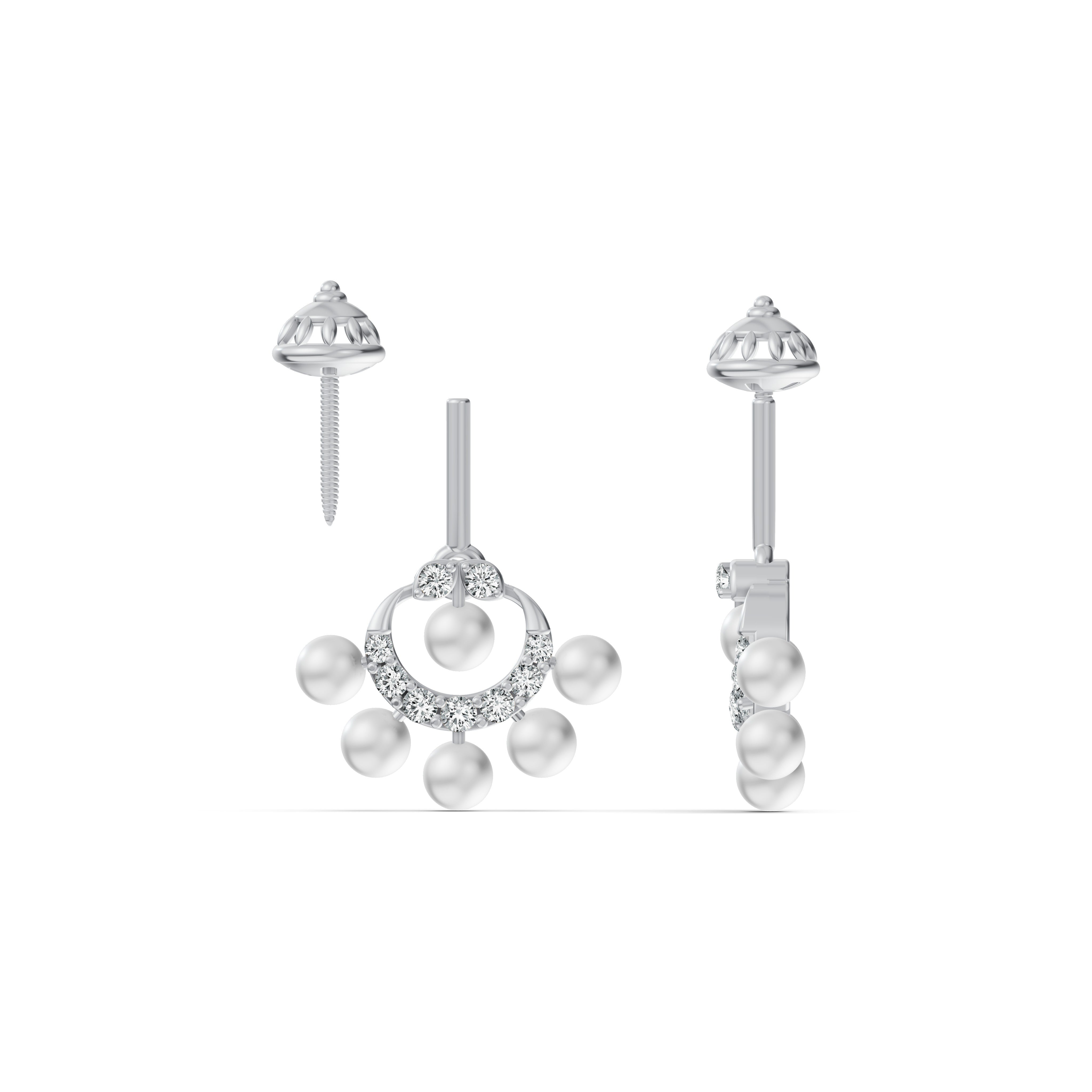 Heritage Pearl Diamond Koppu Earrings