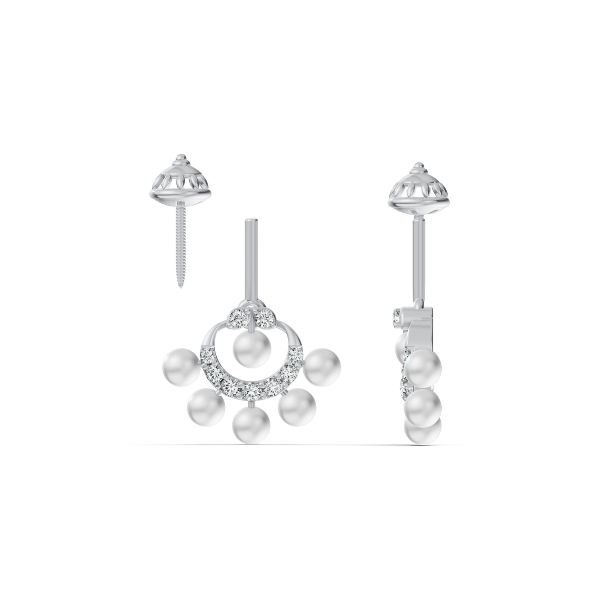 Heritage Pearl Diamond Koppu Earrings