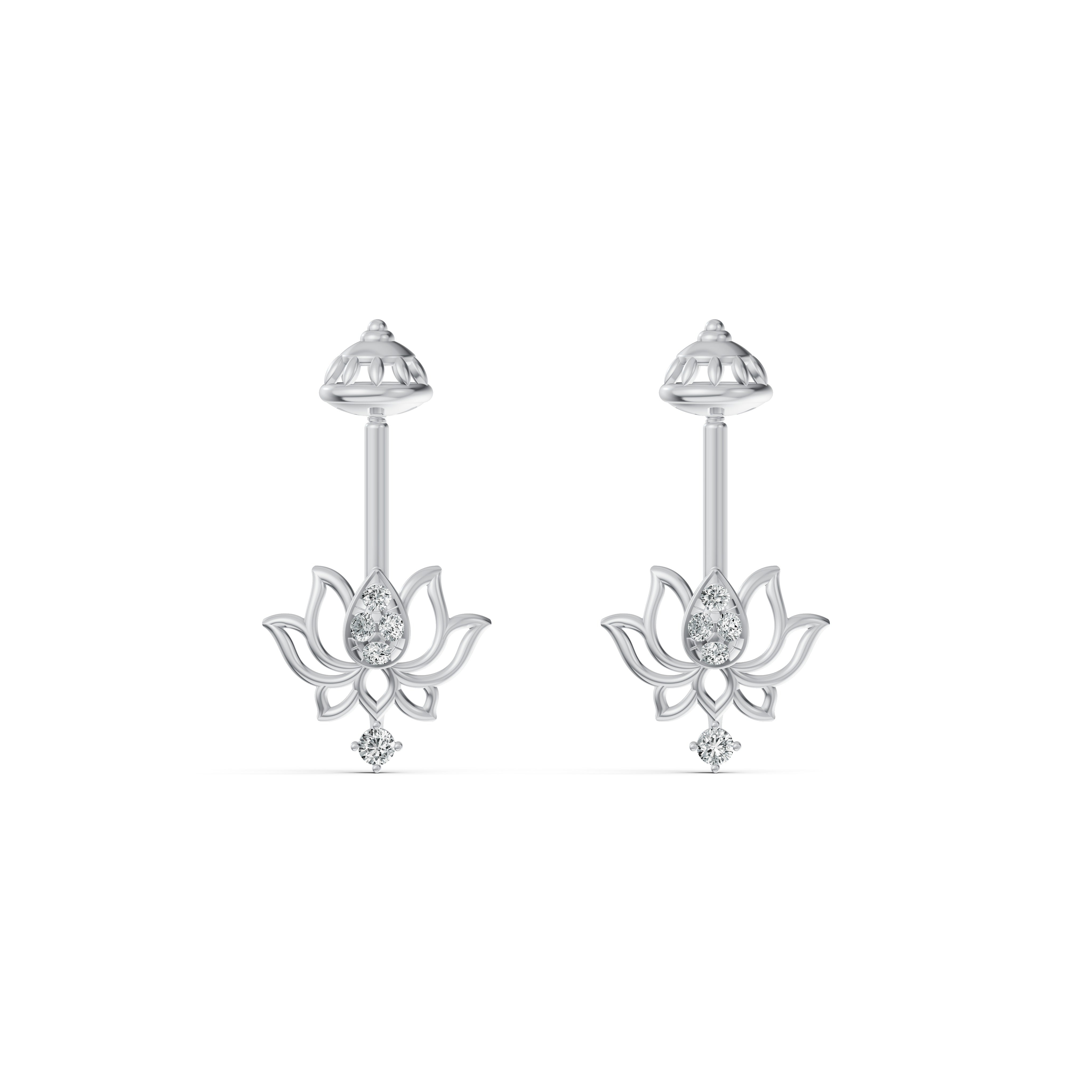 Blooming Lotus Diamond Koppu Earrings