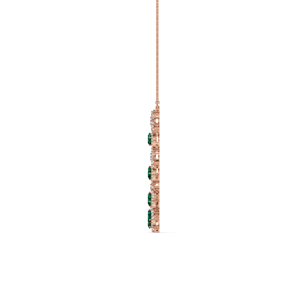 Emerald Blossom Diamond Necklace