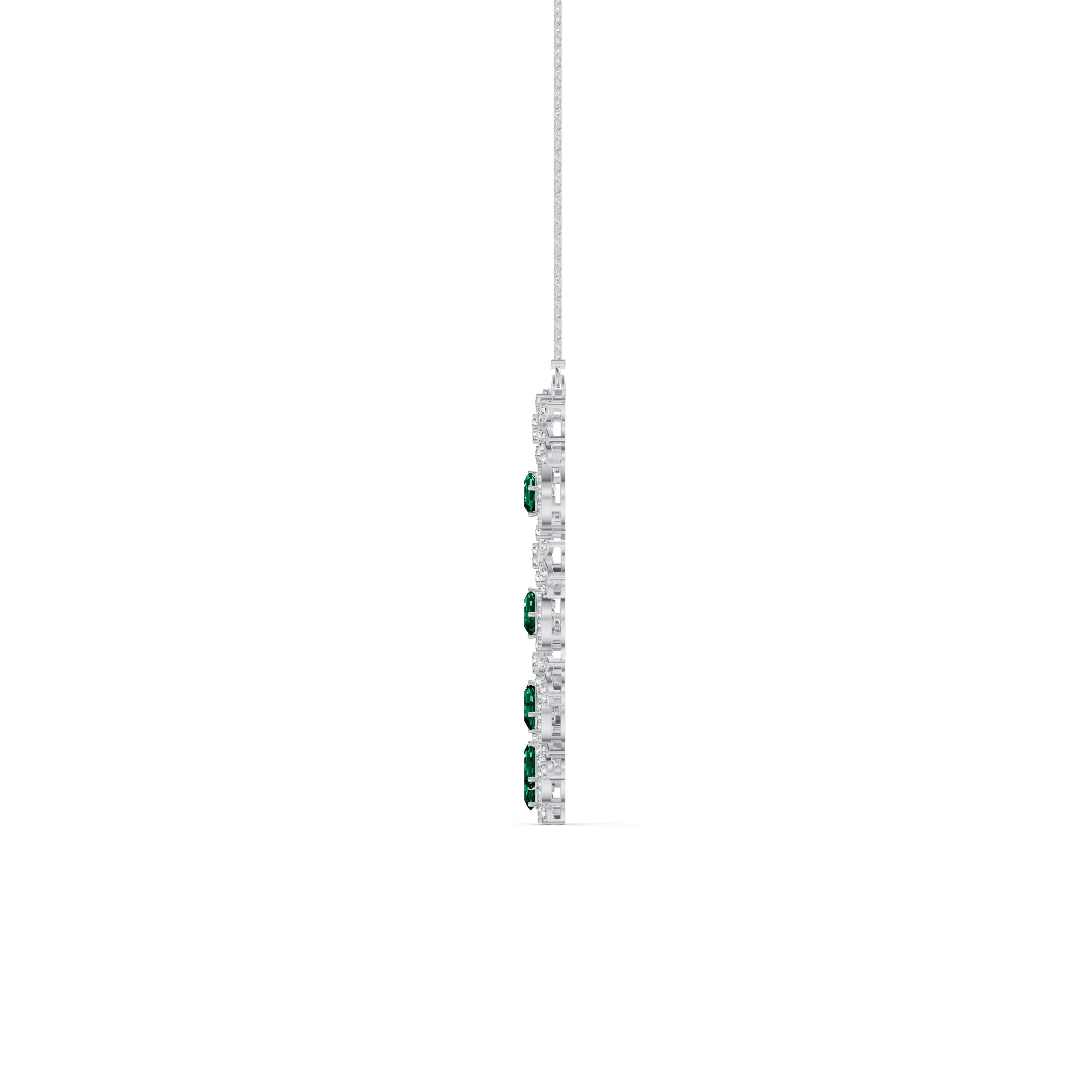 Emerald Blossom Diamond Necklace