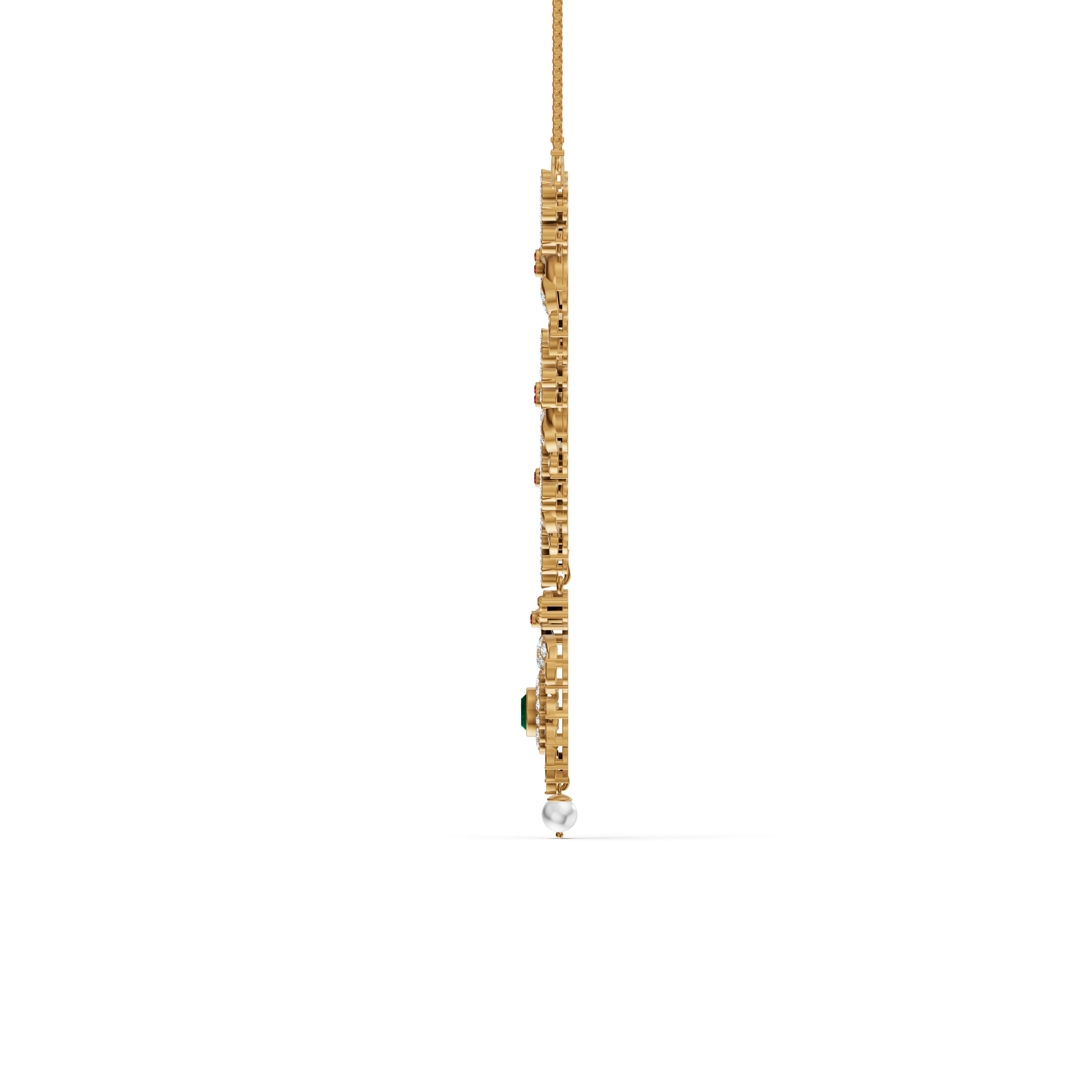 Regal Peacock Diamond Necklace