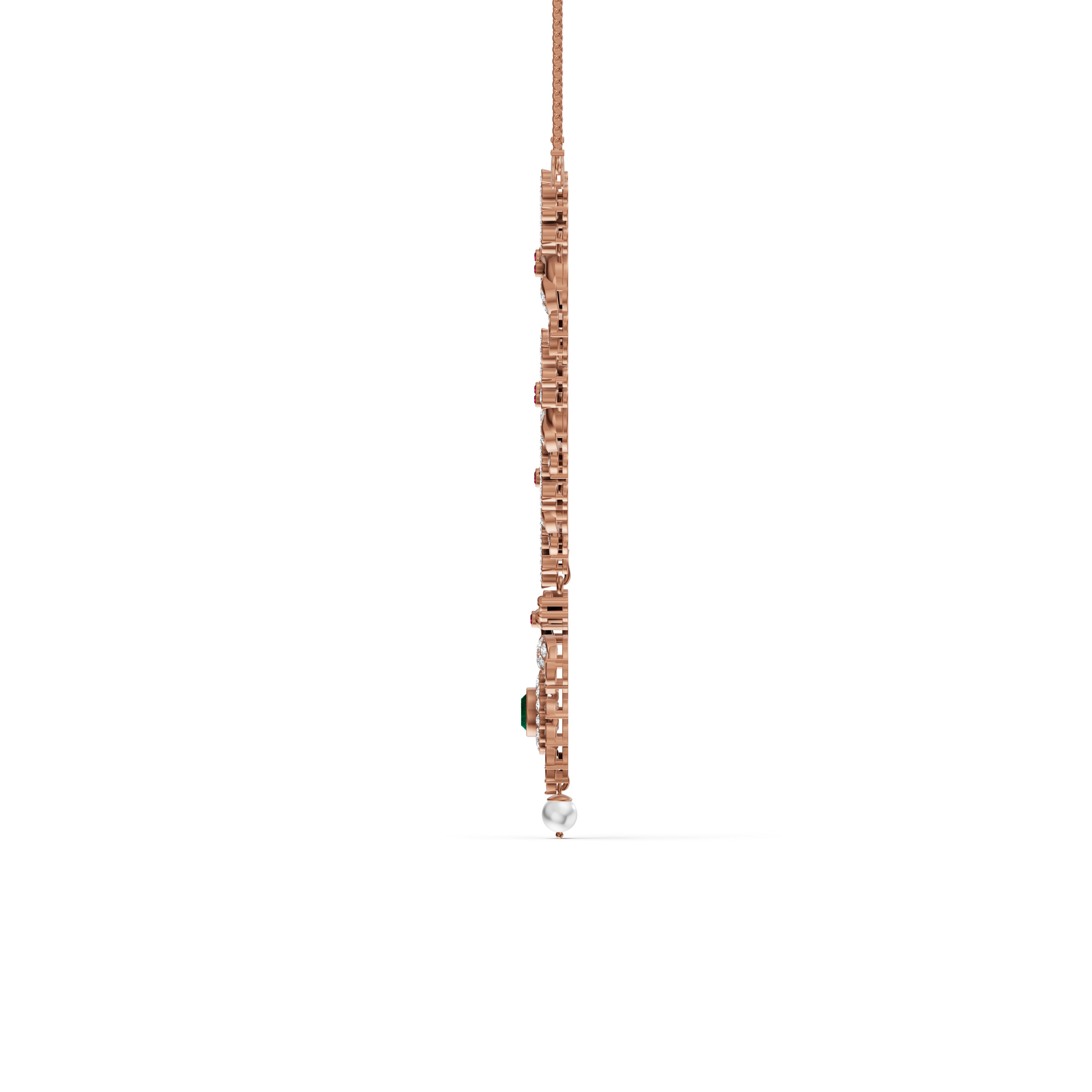 Regal Peacock Diamond Necklace