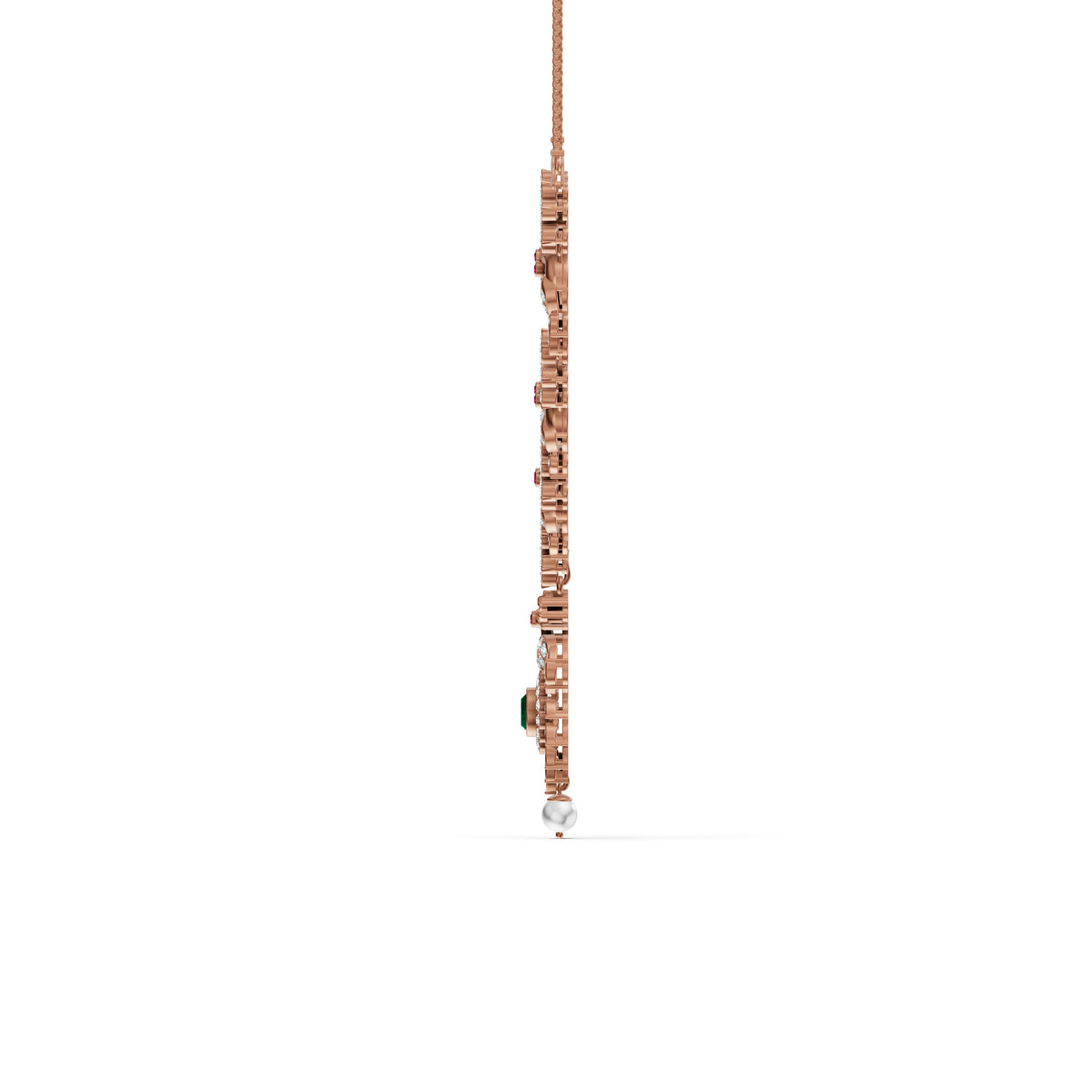 Regal Peacock Diamond Necklace