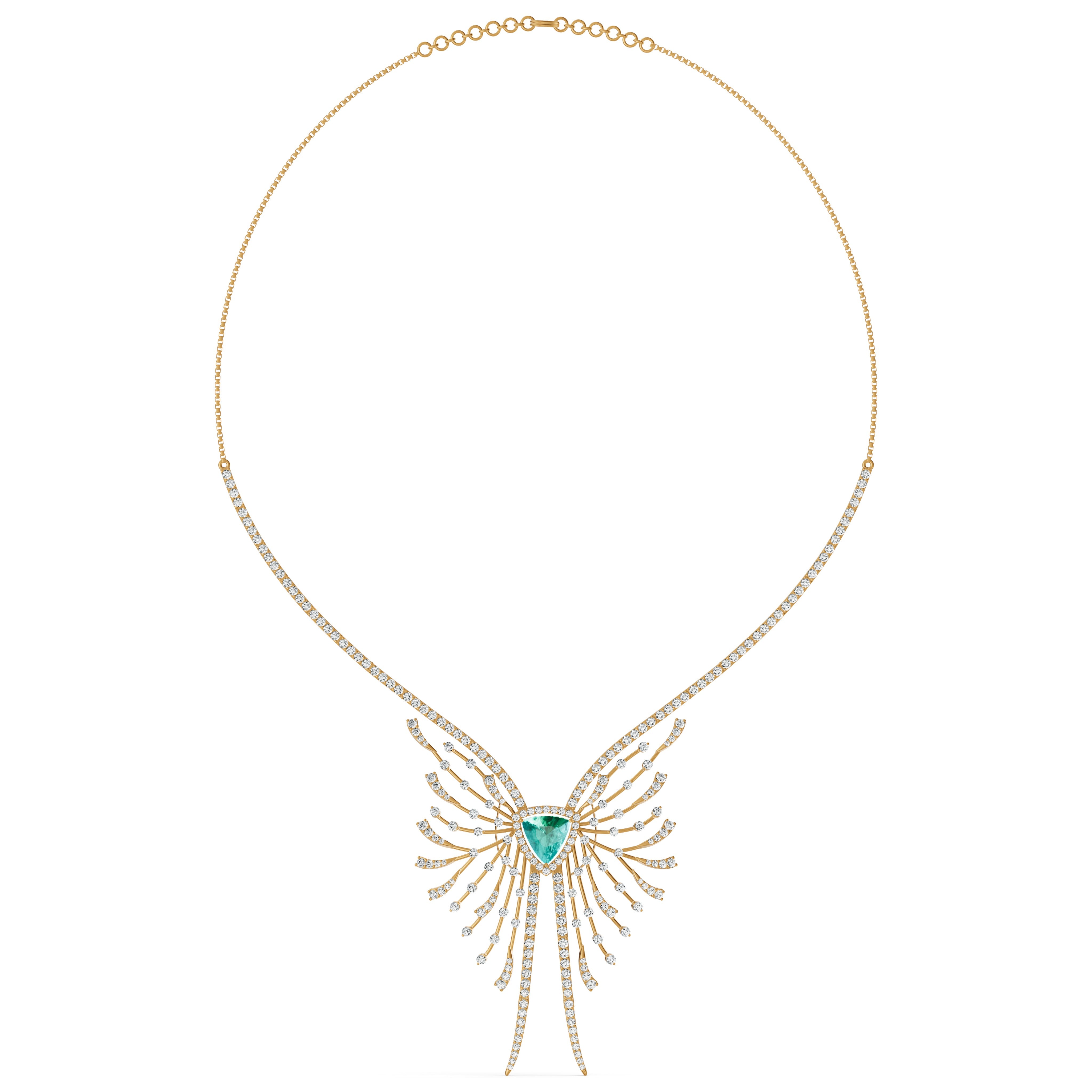 Flowy Butterfly Diamond Necklace