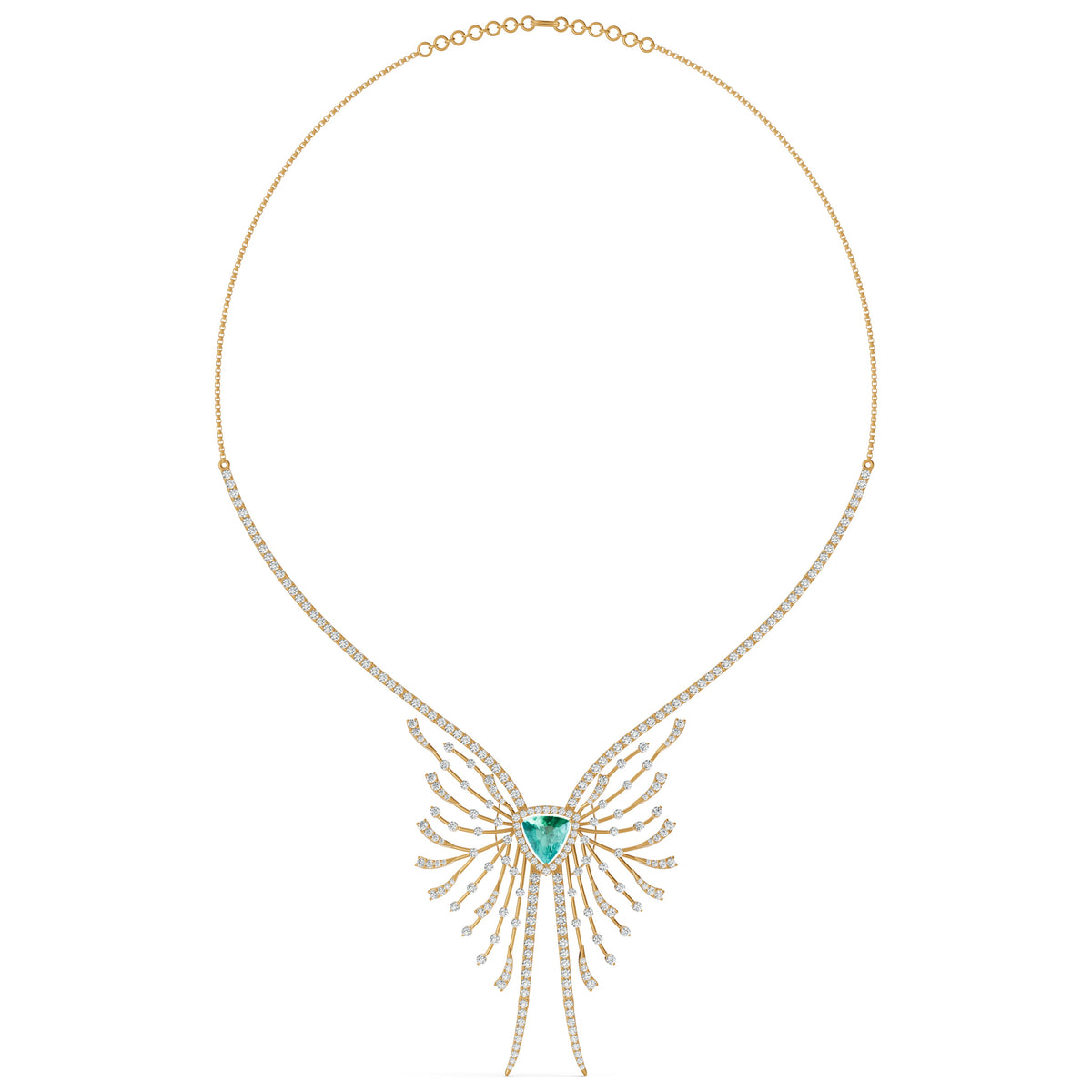 Flowy Butterfly Diamond Necklace